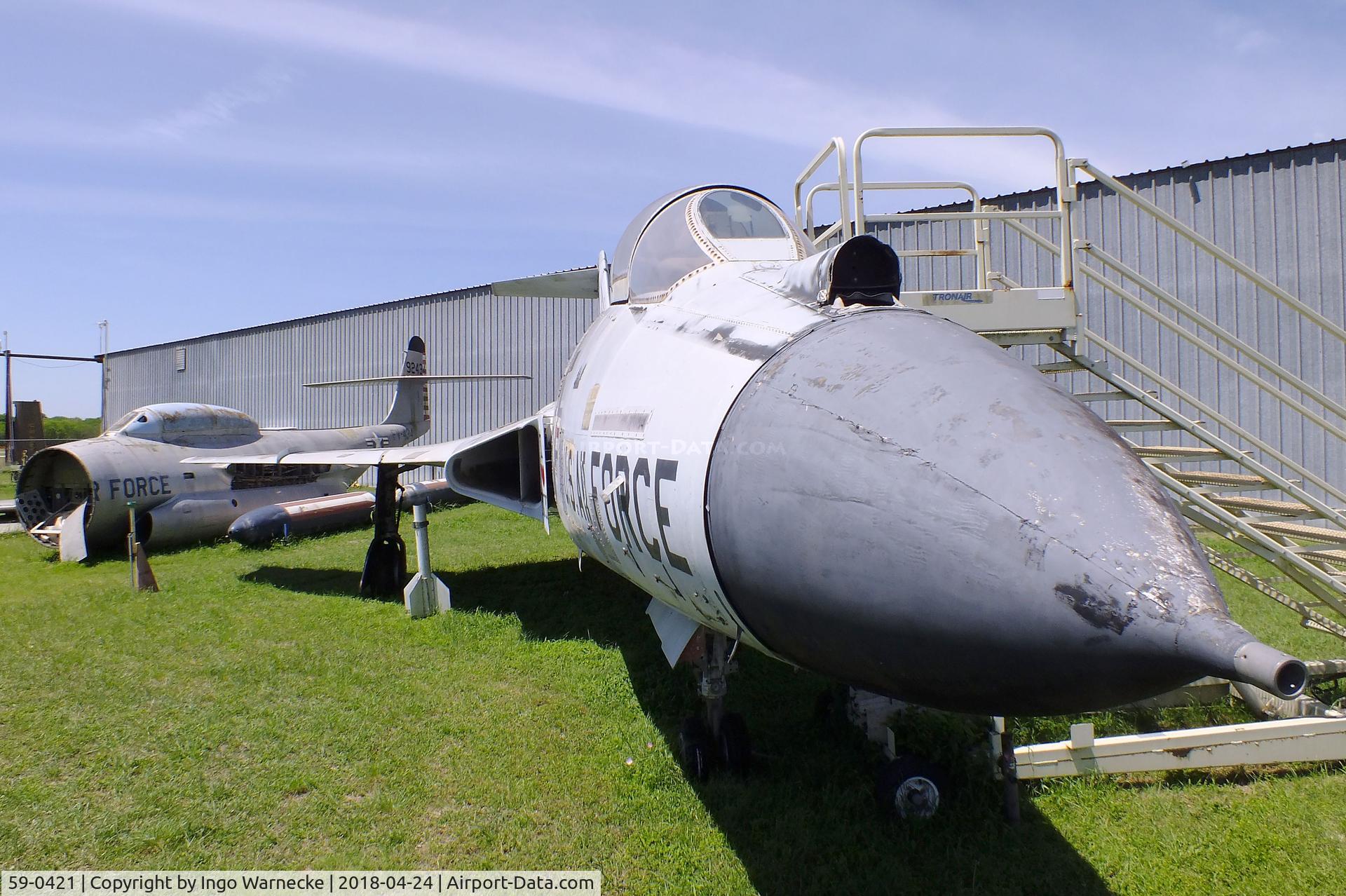 59-0421, 1959 McDonnell F-101B-115-MC Voodoo C/N 745, McDonnell F-101B Voodoo awaiting restoration at the Texas Air Museum at Stinson Field, San Antonio TX