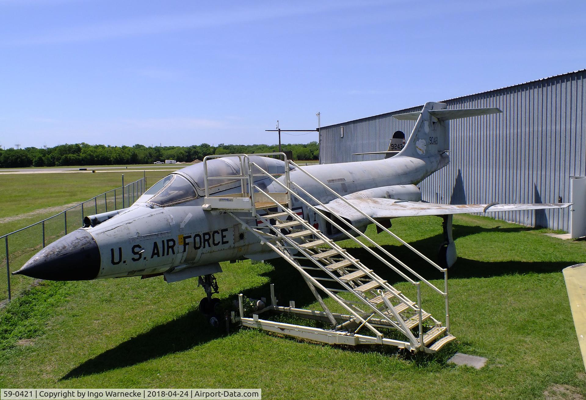 59-0421, 1959 McDonnell F-101B-115-MC Voodoo C/N 745, McDonnell F-101B Voodoo awaiting restoration at the Texas Air Museum at Stinson Field, San Antonio TX