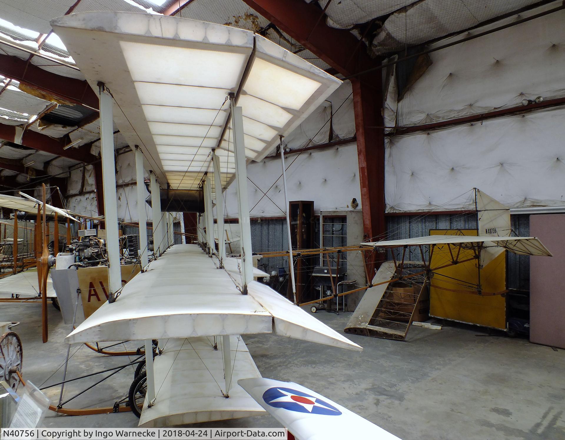 N40756, 1994 Avro 1910 Triplane Mk.4 Replica C/N 003, Avro (Jung J A) 1910 Triplane 80 % replica at the Texas Air Museum at Stinson Field, San Antonio TX