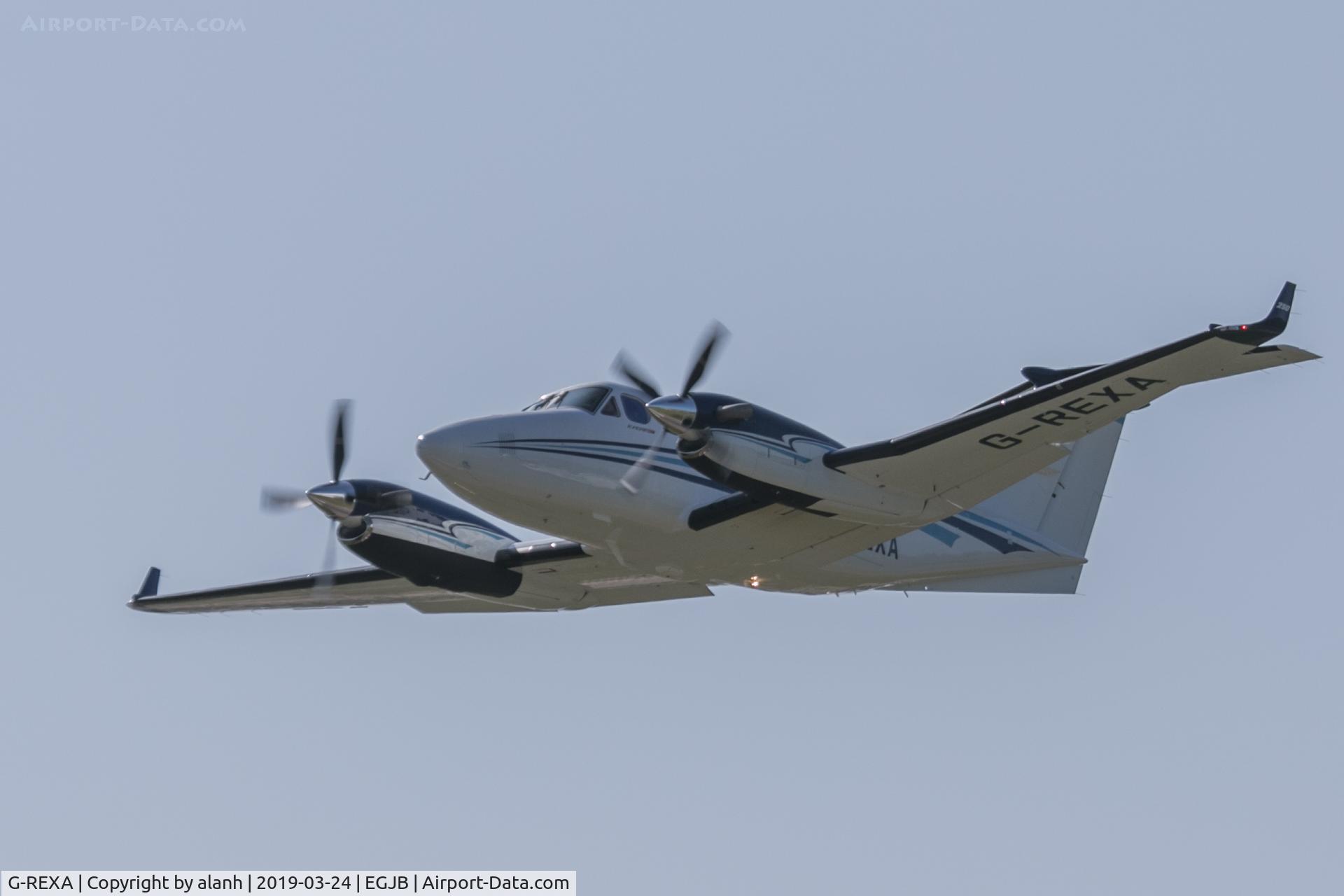 G-REXA, 2018 Beech B200GT King Air C/N BY-339, Departing Guernsey
