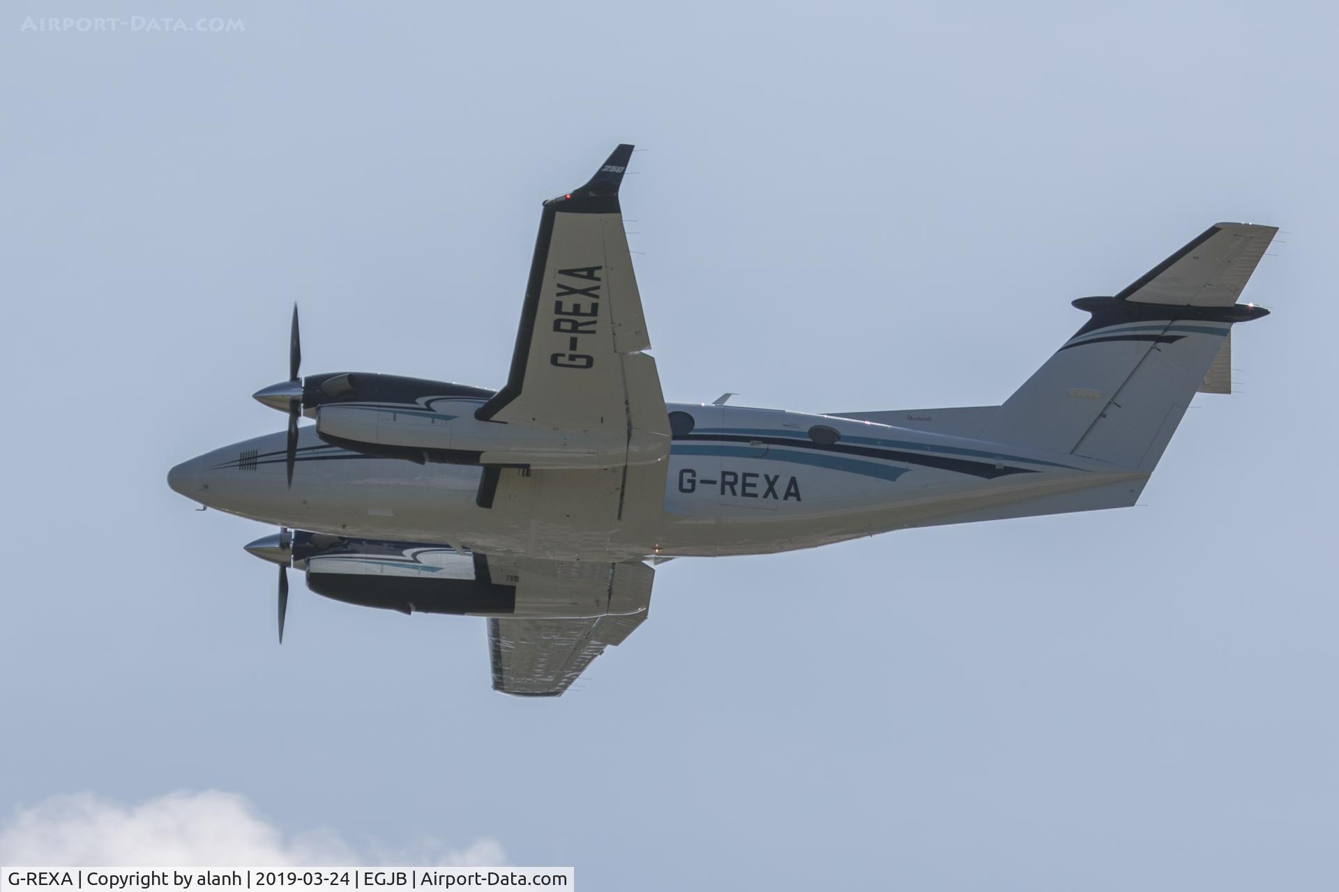 G-REXA, 2018 Beech B200GT King Air C/N BY-339, Departing Guernsey