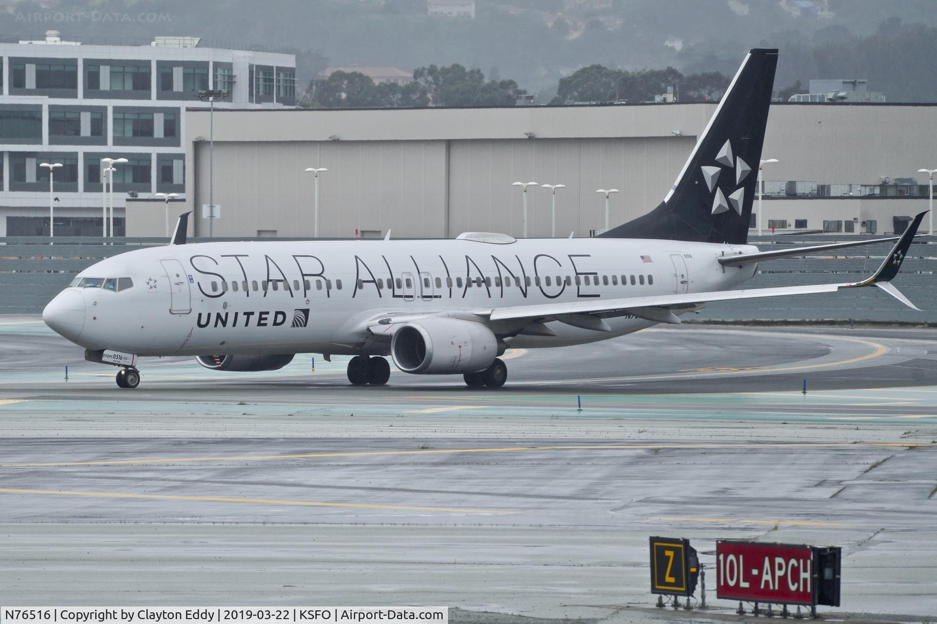 N76516, 2008 Boeing 737-824 C/N 37096, SFO 2019.