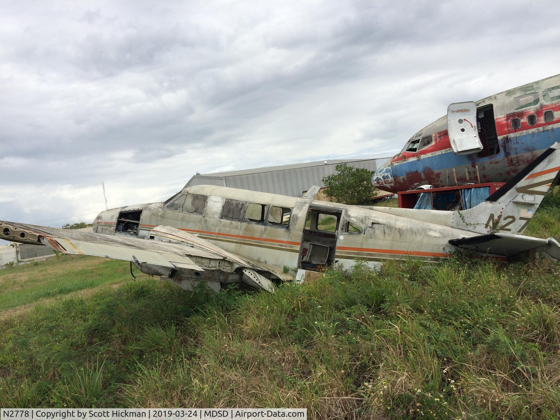 N2778, 1968 Beech A65 Queen Air C/N LC-286, Derelict at SDQ airport, southwest corner of the airport.