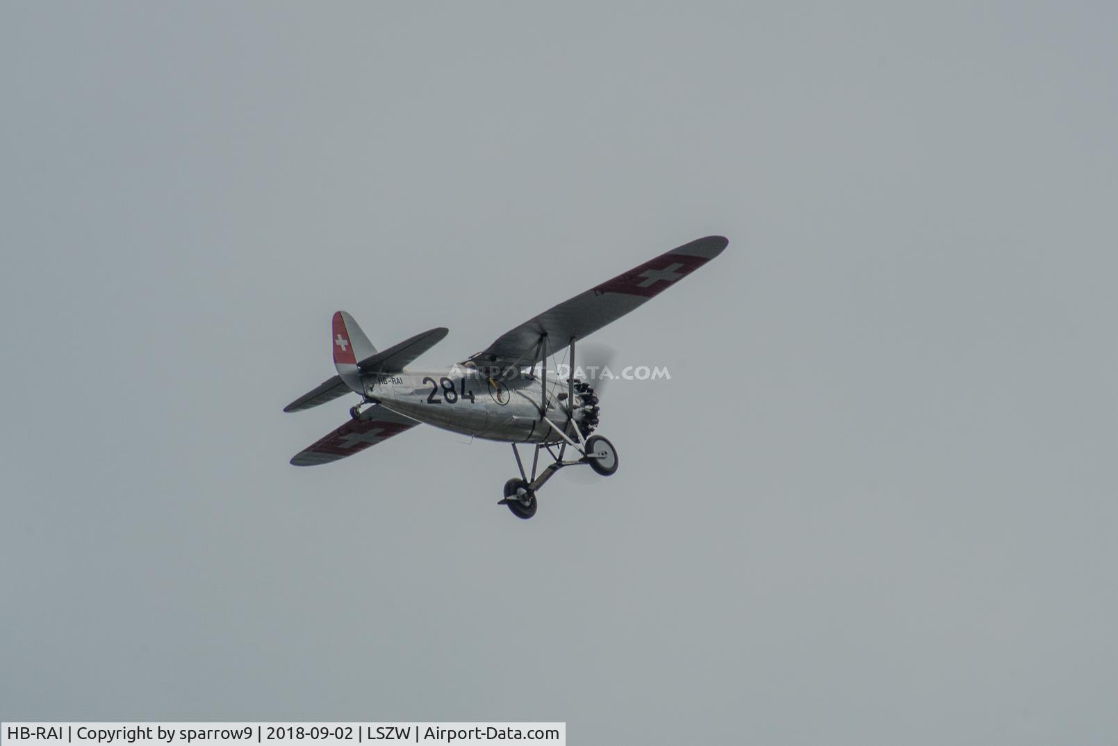 HB-RAI, 1931 Dewoitine D.26 C/N 276, Leaving Thun to the west.