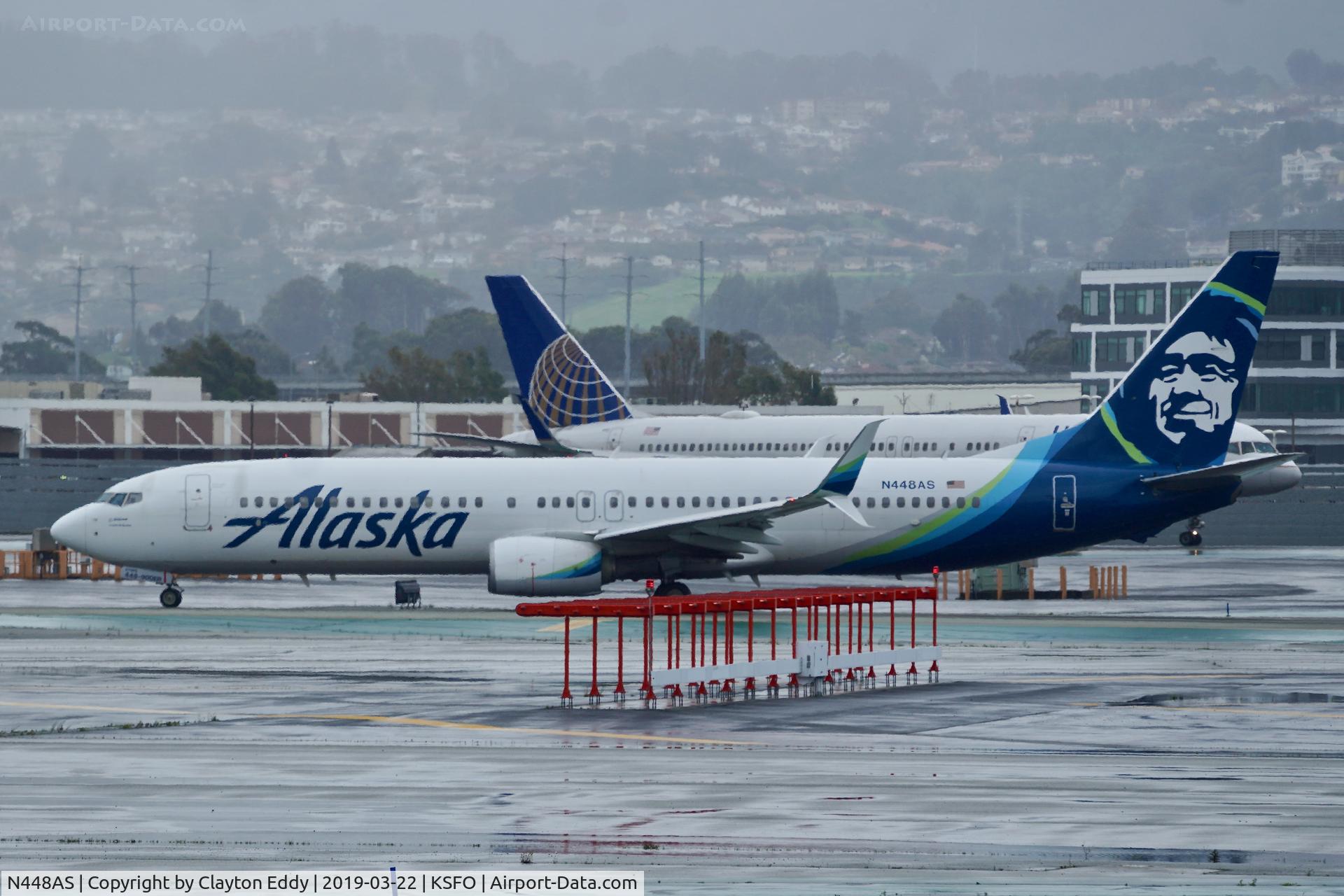 N448AS, 2016 Boeing 737-990/ER C/N 36356, SFO 2019.