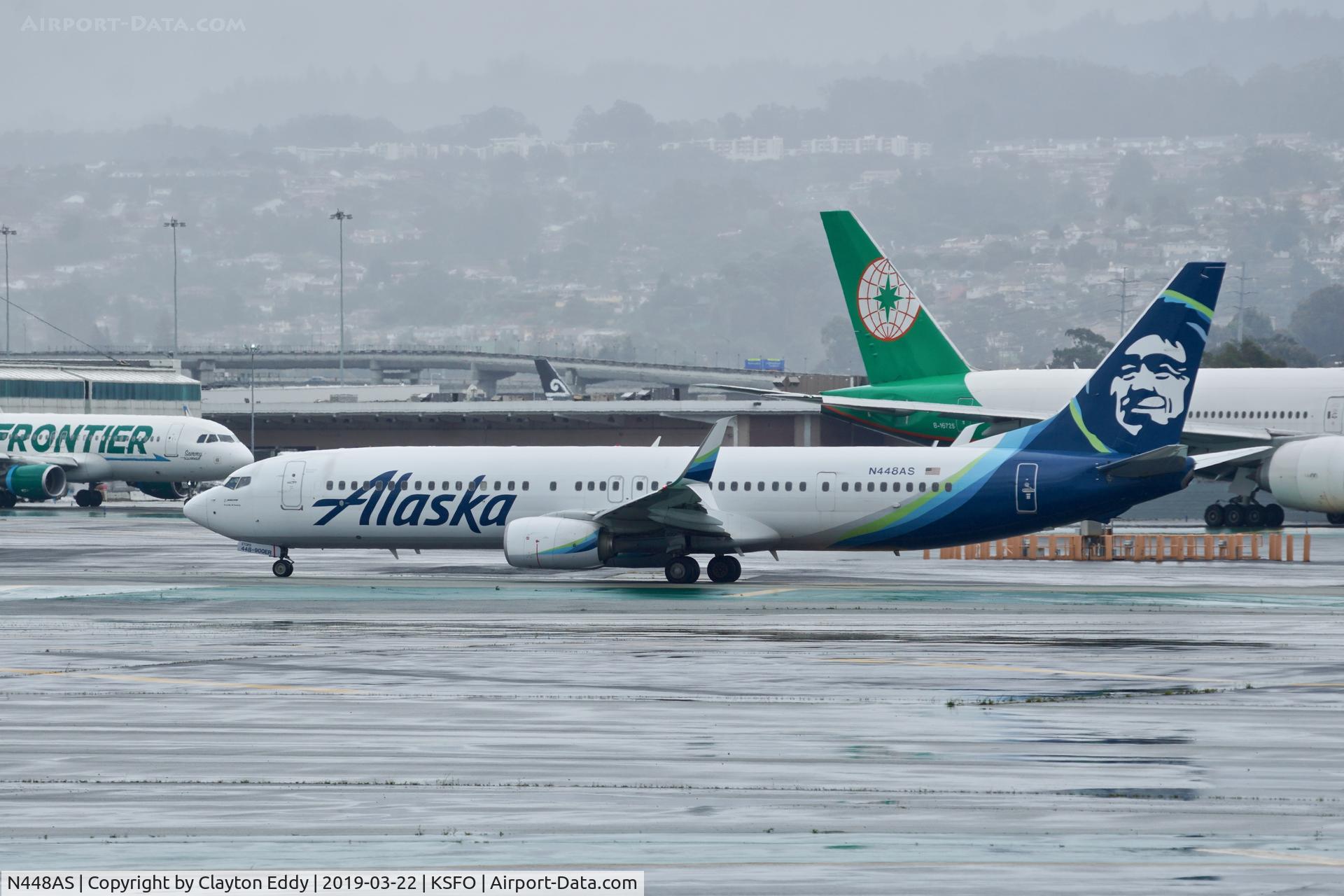 N448AS, 2016 Boeing 737-990/ER C/N 36356, SFO 2019.