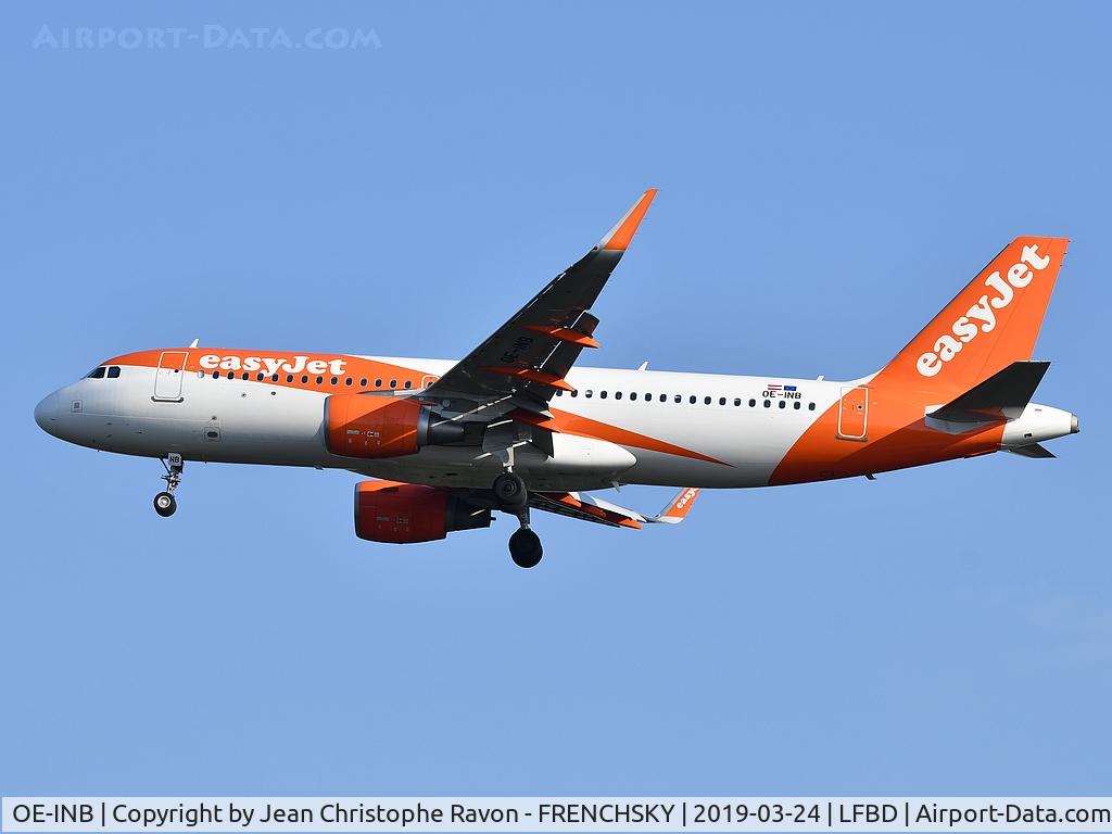 OE-INB, 2017 Airbus A320-214 C/N 7730, easyJet Europe U22775 from Milan (MXP) landing runway 05