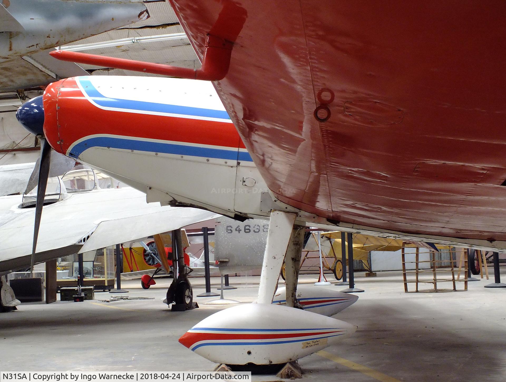 N31SA, 1968 Spinks Akromaster C/N S-1, Spinks Akromaster at the Texas Air Museum at Stinson Field, San Antonio TX