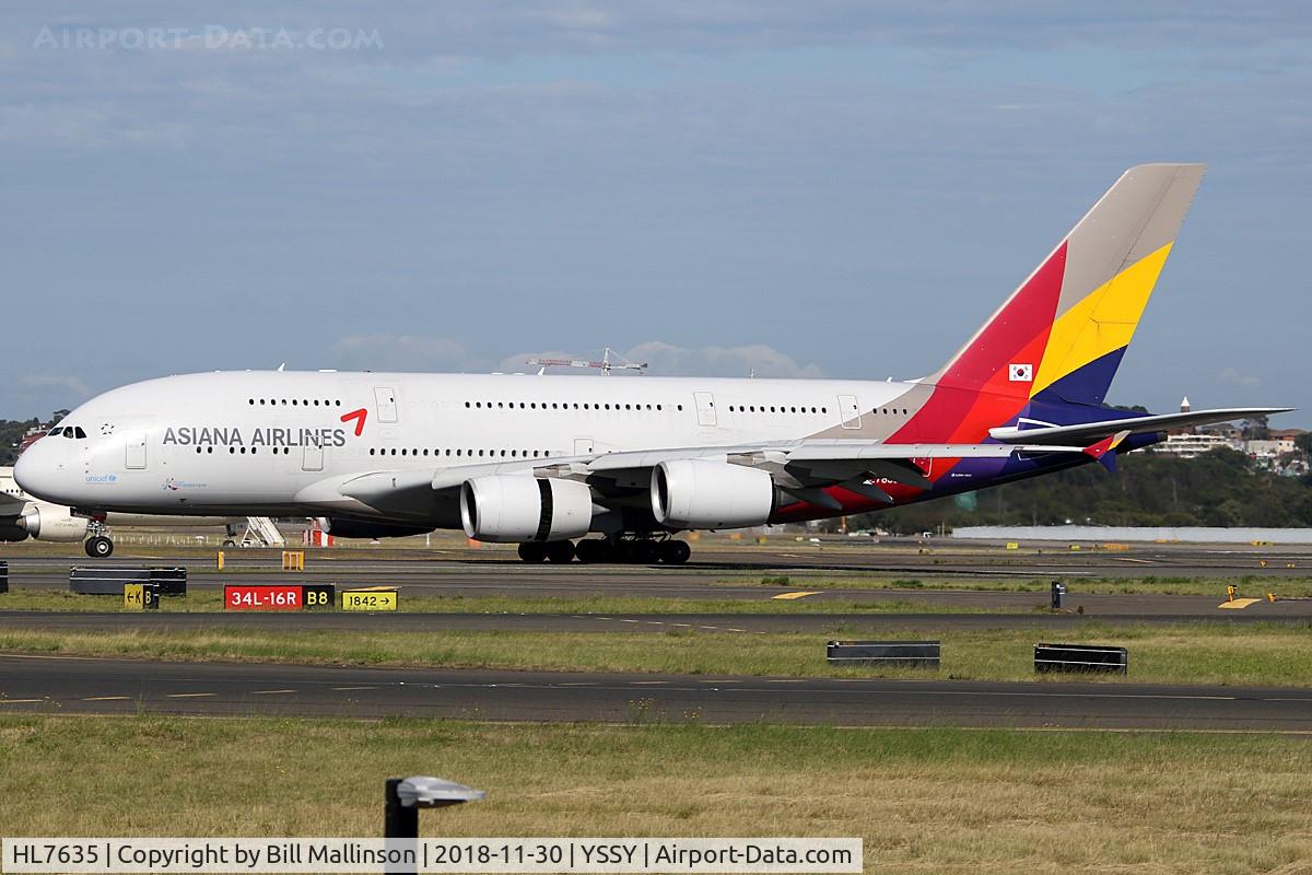 HL7635, 2015 Airbus A380-841 C/N 183, on 16R