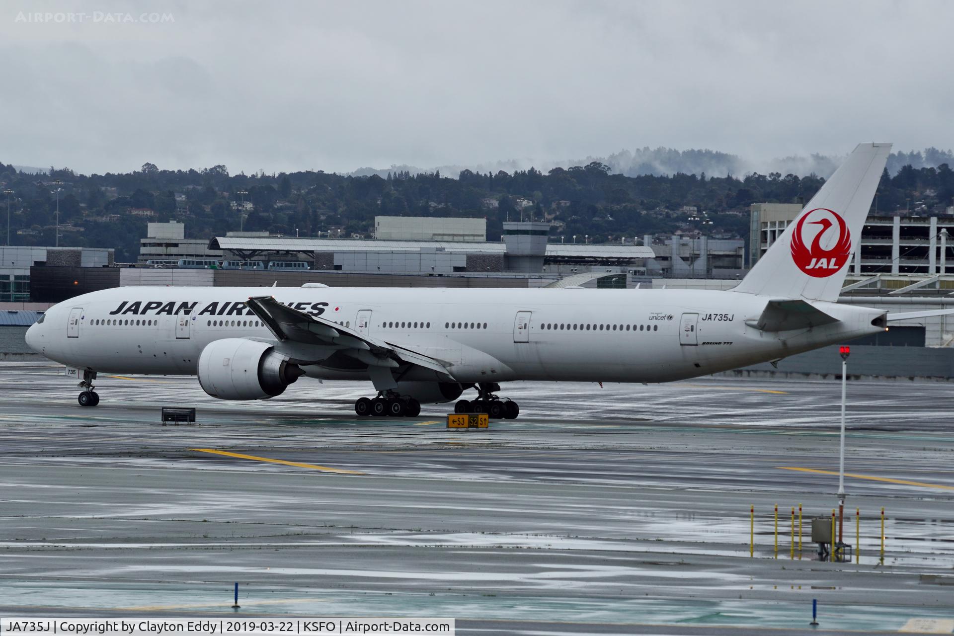 JA735J, 2006 Boeing 777-346/ER C/N 32434, SFO 2019.