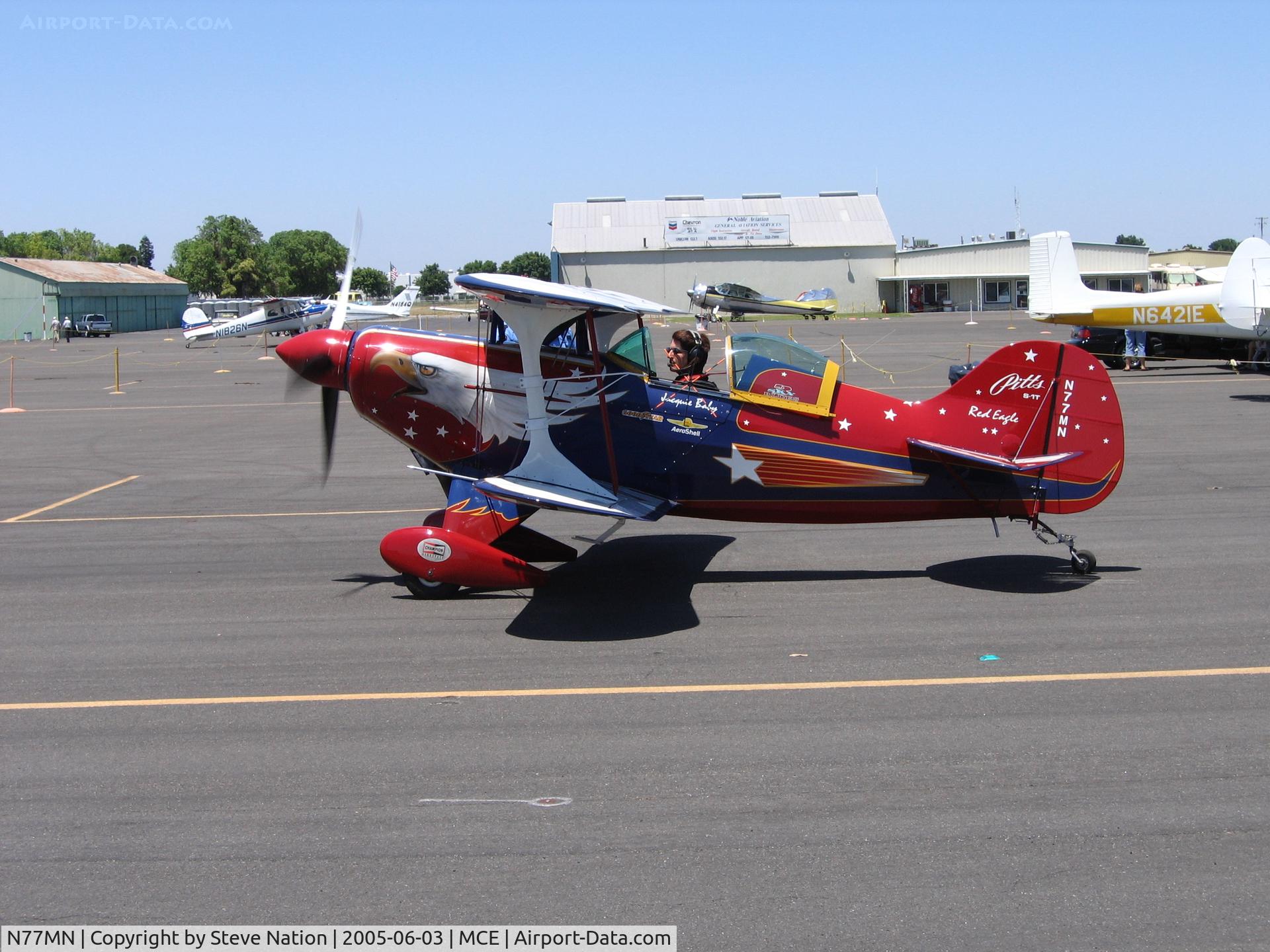 N77MN, 1986 Christen Pitts S-1T C/N 1040, Jacquie Warda's 1986 Pitts S-1T at Merced, CA