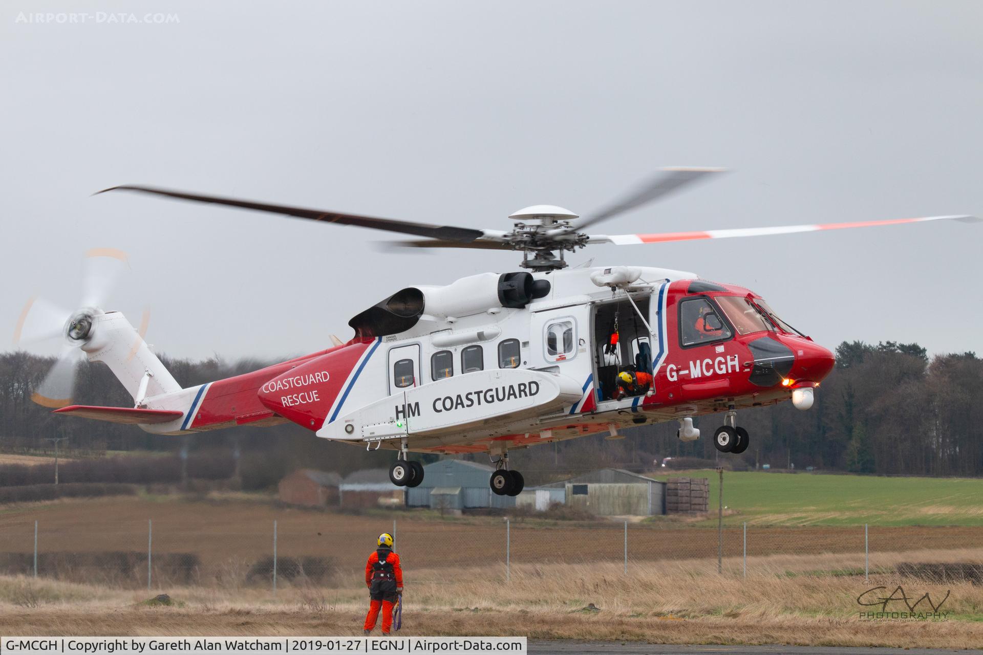 G-MCGH, 2014 Sikorsky S-92A C/N 920234, G-MCGH winch training at Humberside Airport
