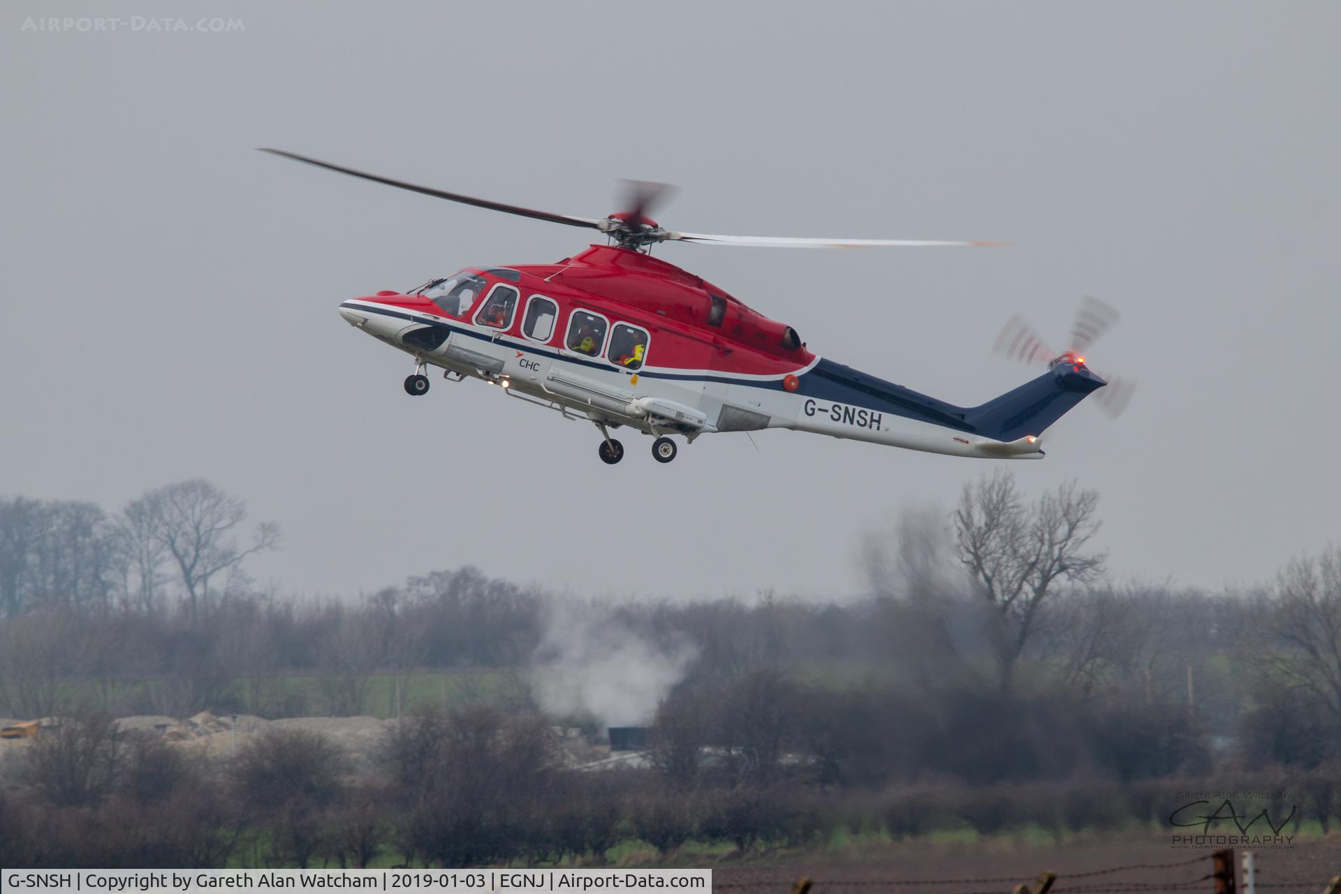 G-SNSH, 2013 AgustaWestland AW-139 C/N 31474, Operating at Humberside Airport