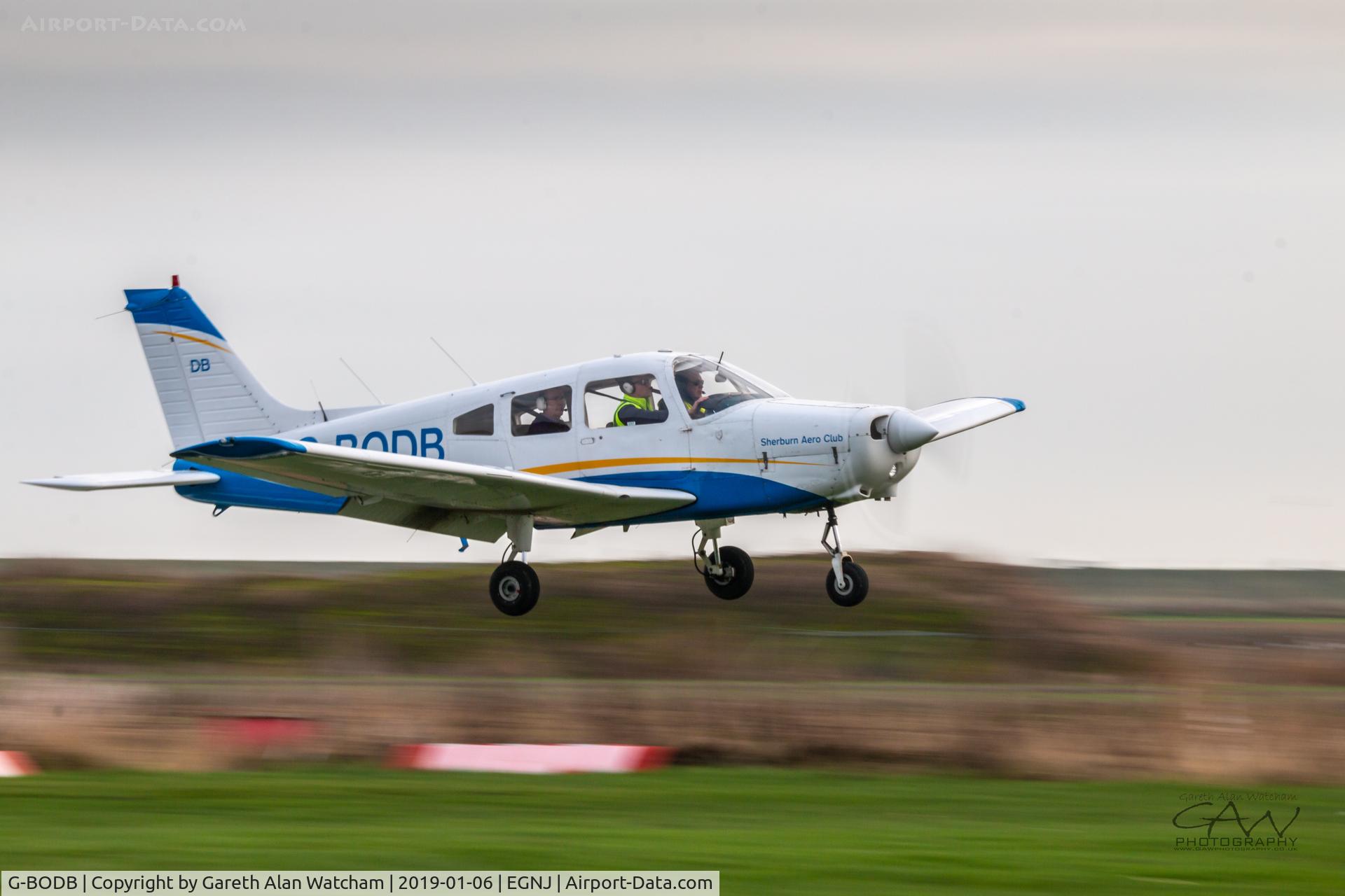 G-BODB, 1988 Piper PA-28-161 Cherokee Warrior II C/N 2816042, Operating out of North Coates