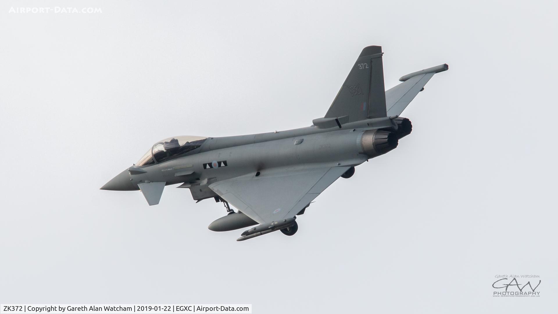ZK372, 2016 Eurofighter EF-2000 Typhoon FGR4 C/N BS133/480, Typhoon operating over RAF Coningbsy