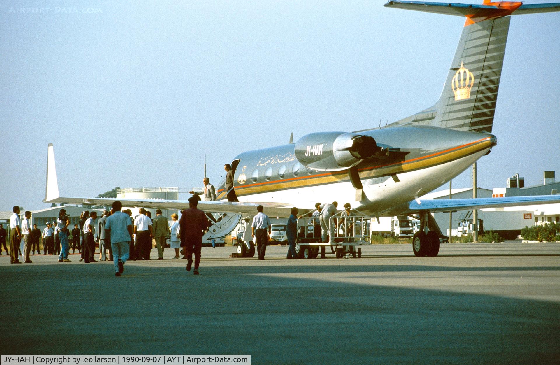 JY-HAH, 1986 Dassault Falcon 50 C/N 052, Antalya 7.9.1990