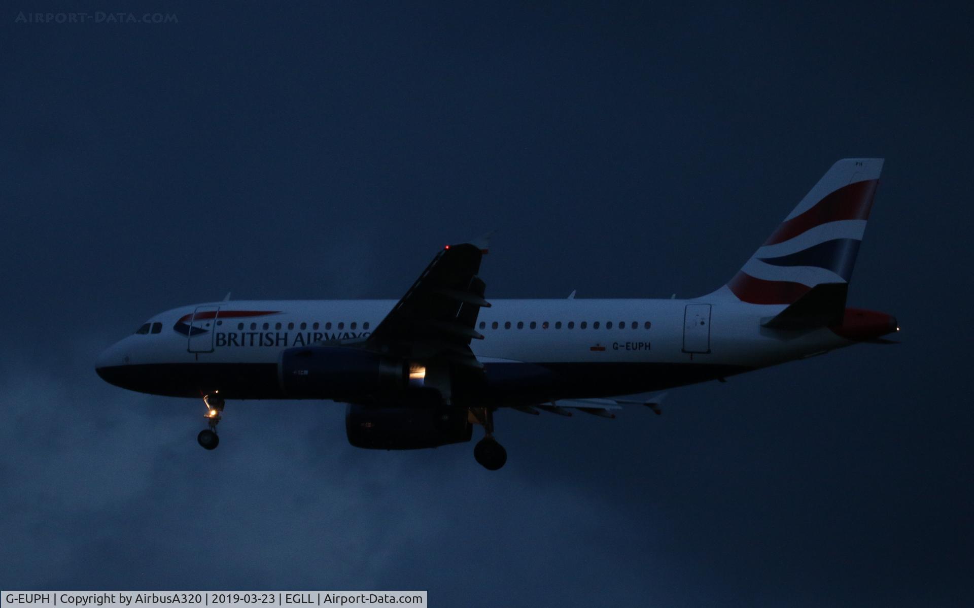 G-EUPH, 2000 Airbus A319-131 C/N 1225, Now fully painted into the BA Livery