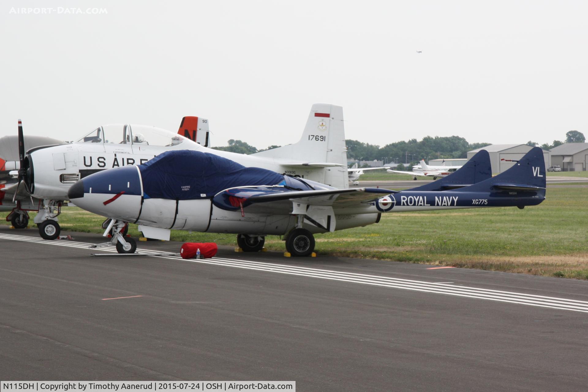 N115DH, 1956 De Havilland (F+W Emmen) Vampire T.55 (DH-115) C/N 866, 1956 De Havilland (F+W Emmen) Vampire T.55 (DH-115), c/n: 866