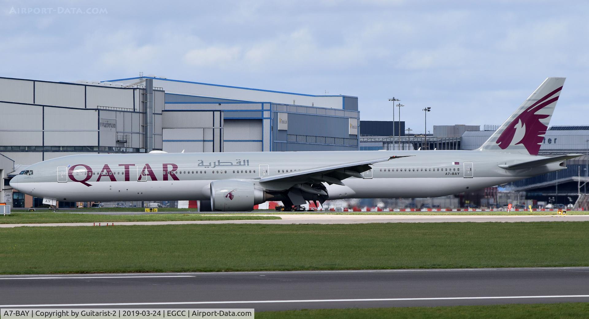 A7-BAY, 2013 Boeing 777-3DZ/ER C/N 41778, At Manchester