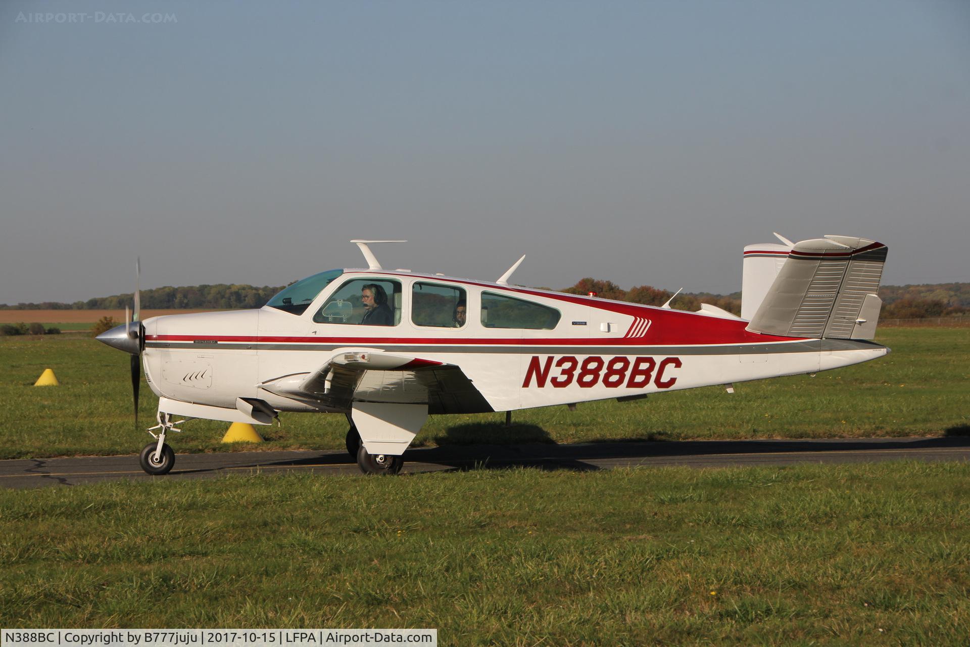 N388BC, 1975 Beech V35B Bonanza C/N D-9786, at Persan