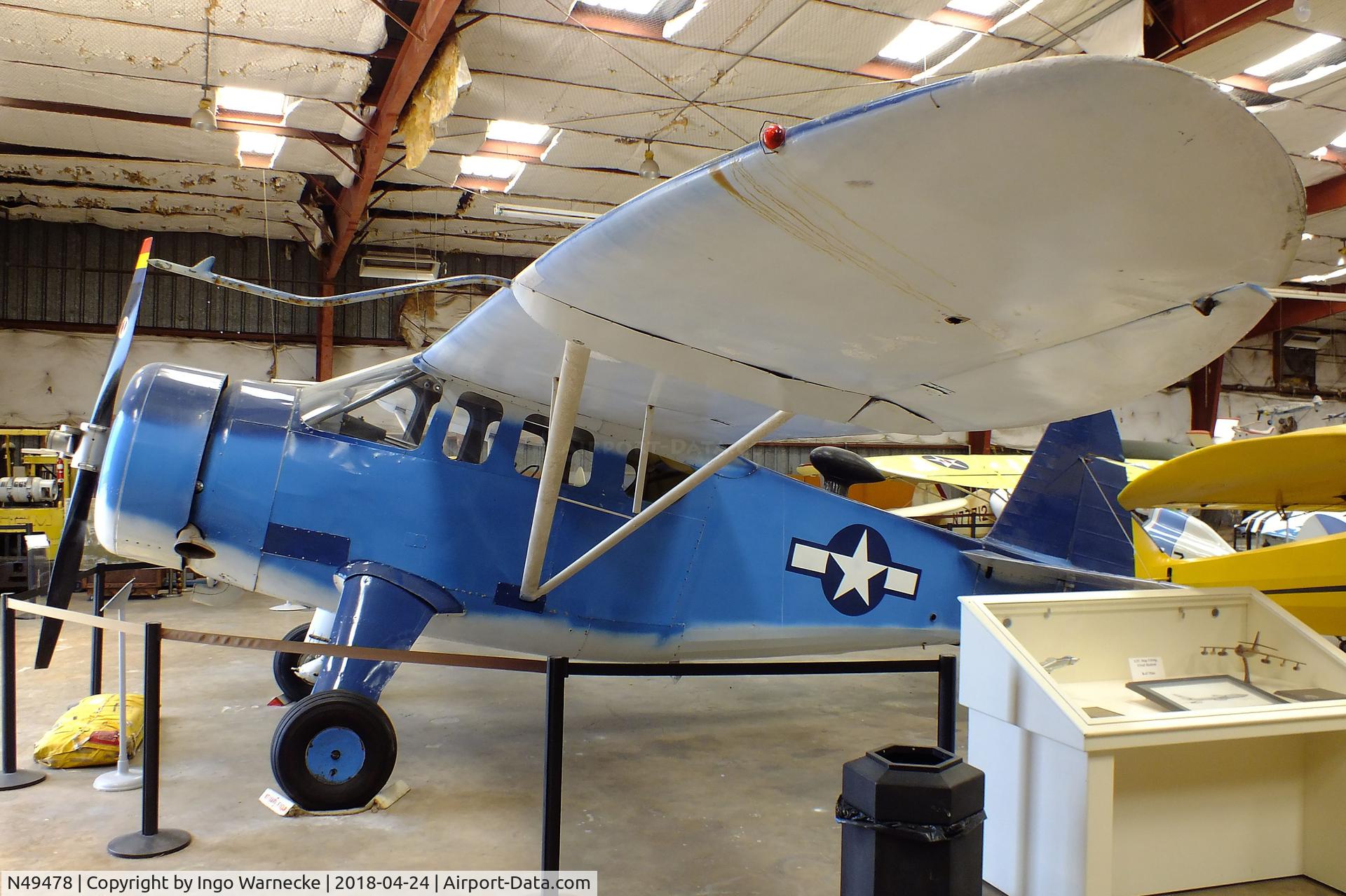N49478, Howard Aircraft DGA-15P C/N 918, Howard DGA-15P (GH-3) at the Texas Air Museum at Stinson Field, San Antonio