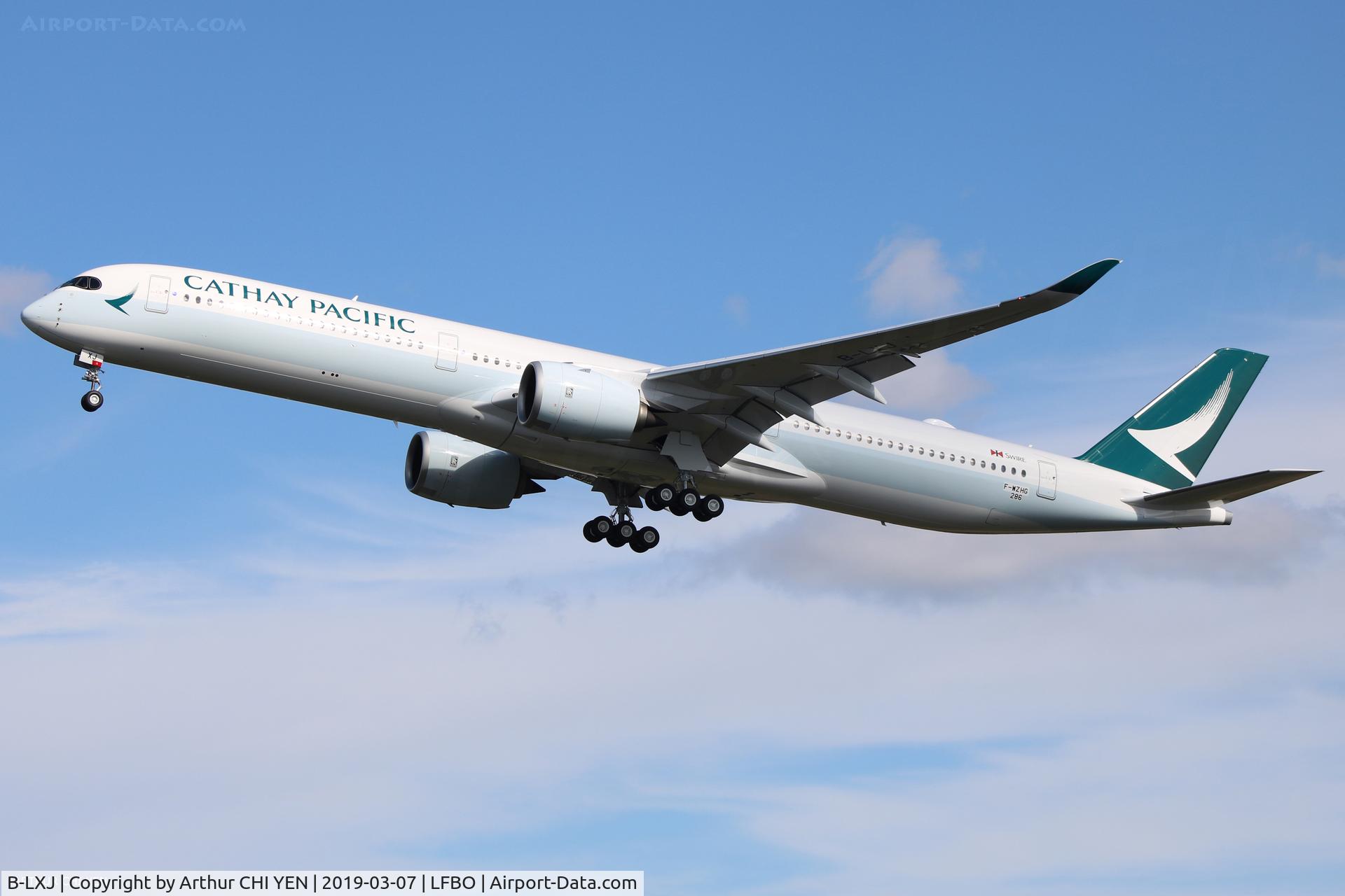 B-LXJ, 2019 Airbus A350-1041 C/N 286, Cathay Pacific A350-1000.