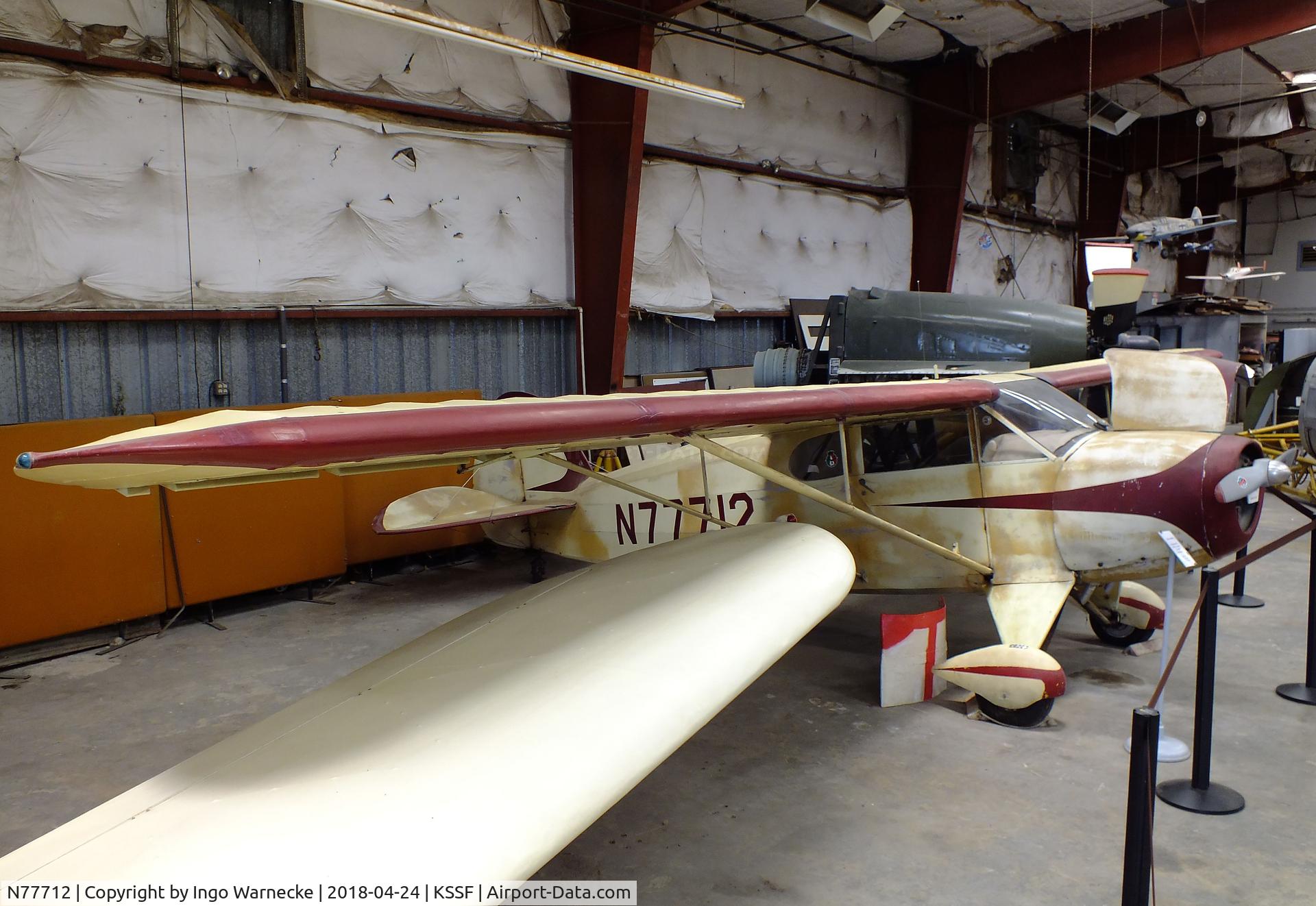 N77712, 1946 McClish Funk B85C C/N 342, McClish Funk B85C at the Texas Air Museum at Stinson Field, San Antonio