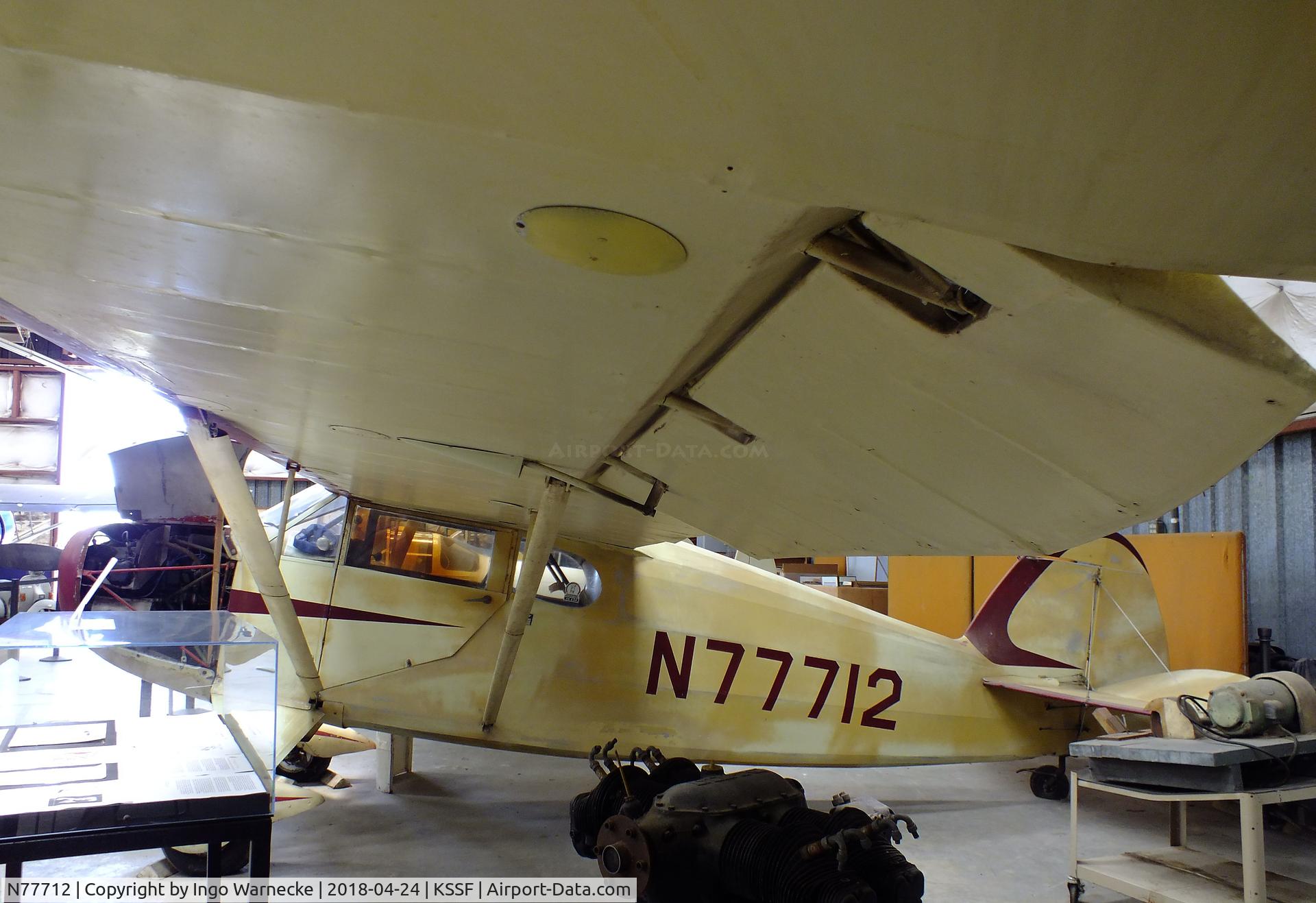 N77712, 1946 McClish Funk B85C C/N 342, McClish Funk B85C at the Texas Air Museum at Stinson Field, San Antonio