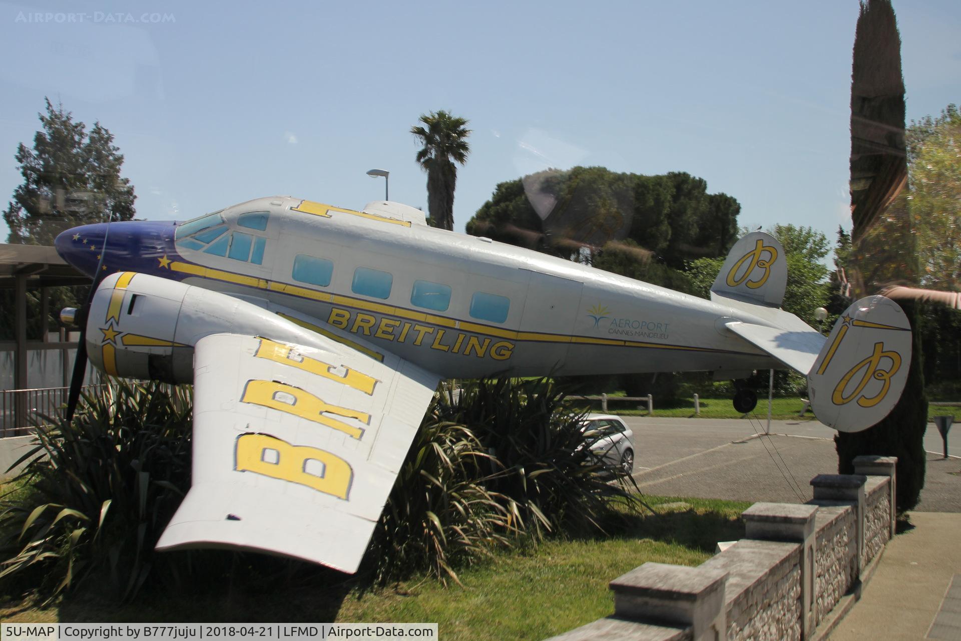 5U-MAP, Beech E-18S C/N BA-184, at Cannes