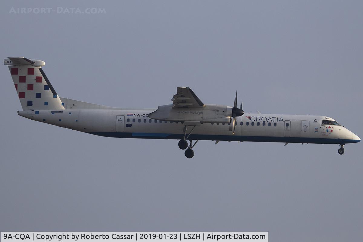 9A-CQA, 2008 De Havilland Canada DHC-8-402Q Dash 8 C/N 4205, Zurich Kloten