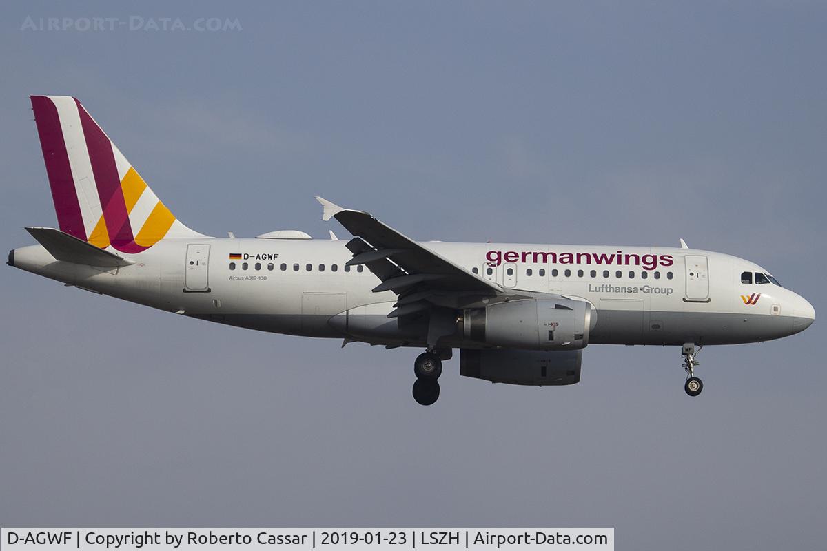 D-AGWF, 2007 Airbus A319-132 C/N 3172, Zurich Kloten