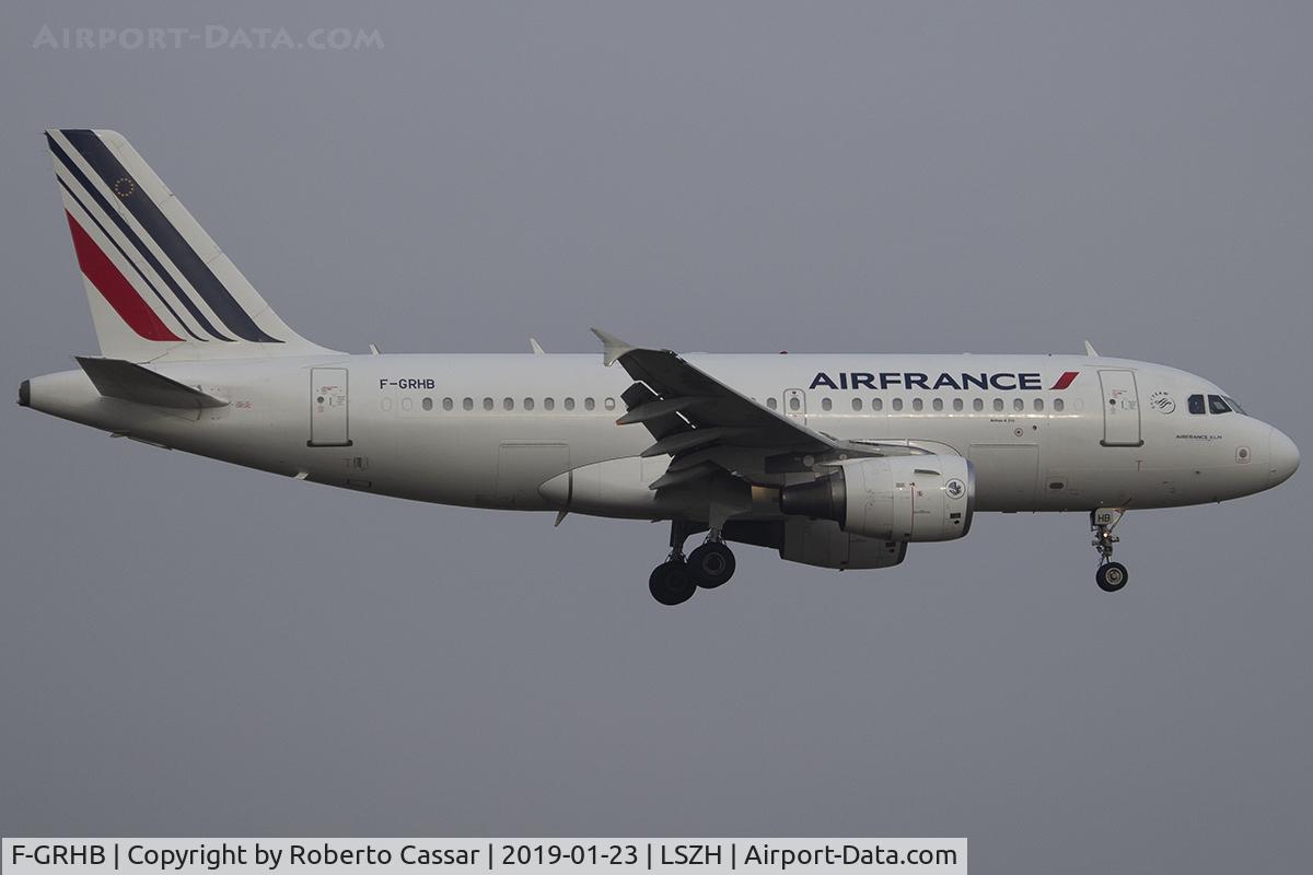 F-GRHB, 1999 Airbus A319-111 C/N 985, Zurich Kloten