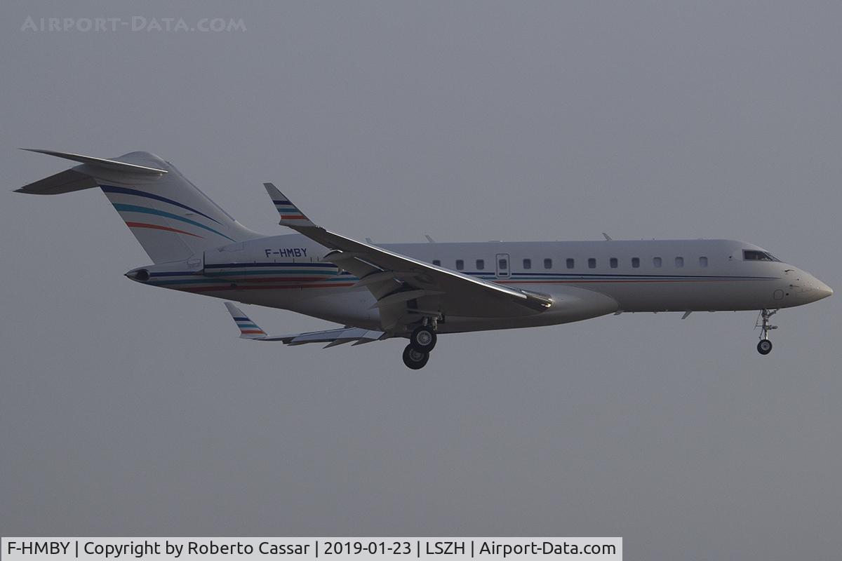 F-HMBY, 2015 Bombardier BD-700-1A10 Global 6000 C/N 9748, Zurich Kloten