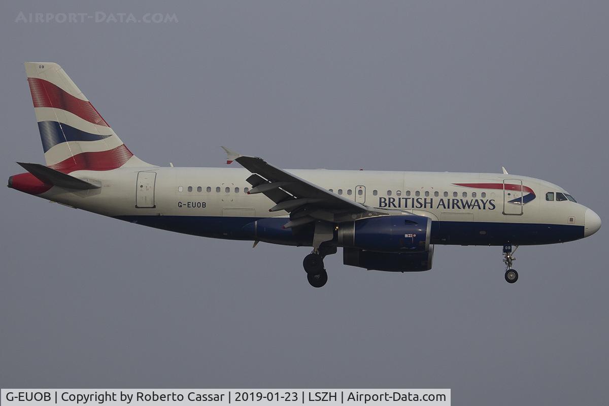 G-EUOB, 2001 Airbus A319-131 C/N 1529, Zurich Kloten