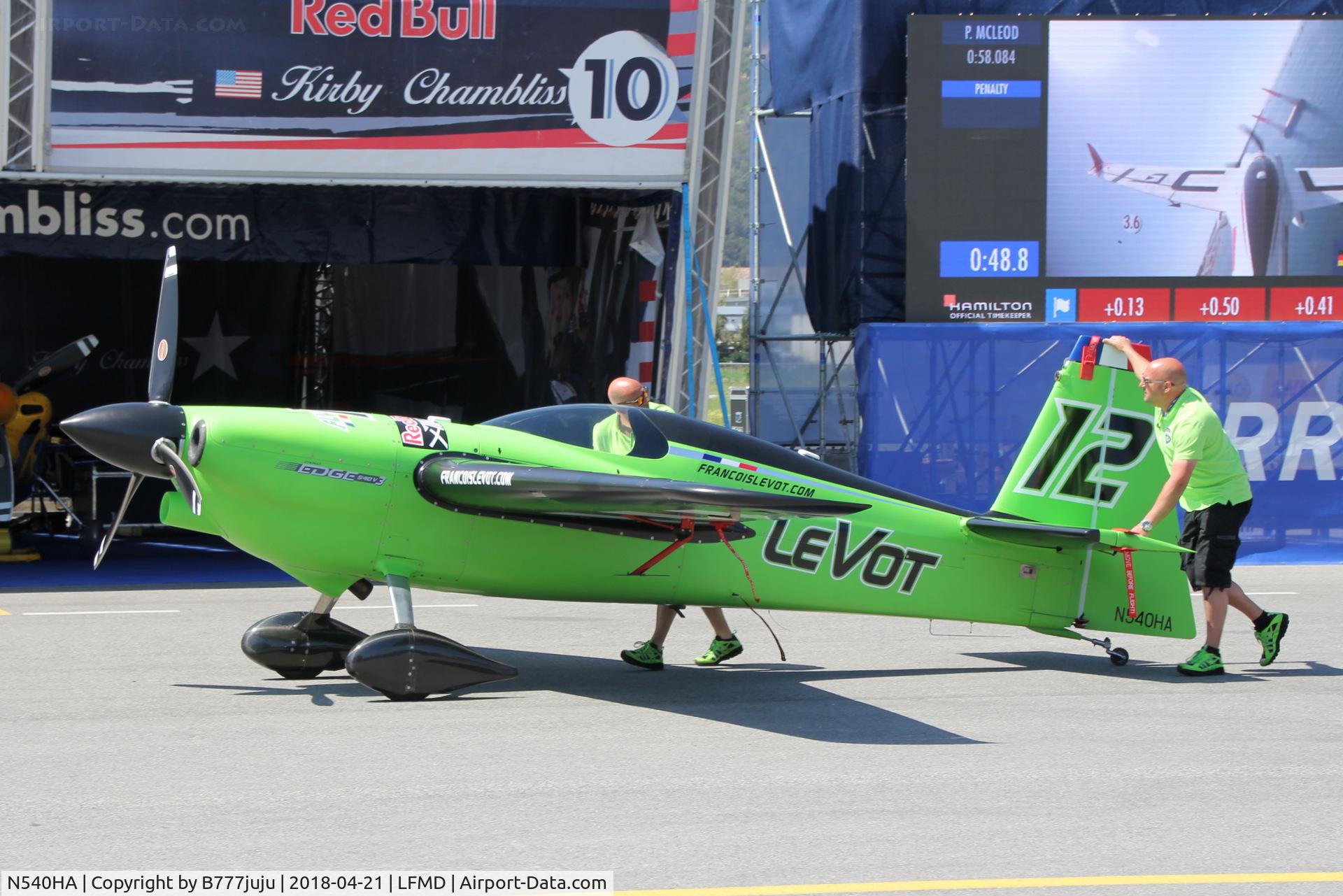 N540HA, Zivko Edge 540 C/N 0046V3, Red Bull Air Race Cannes 2018