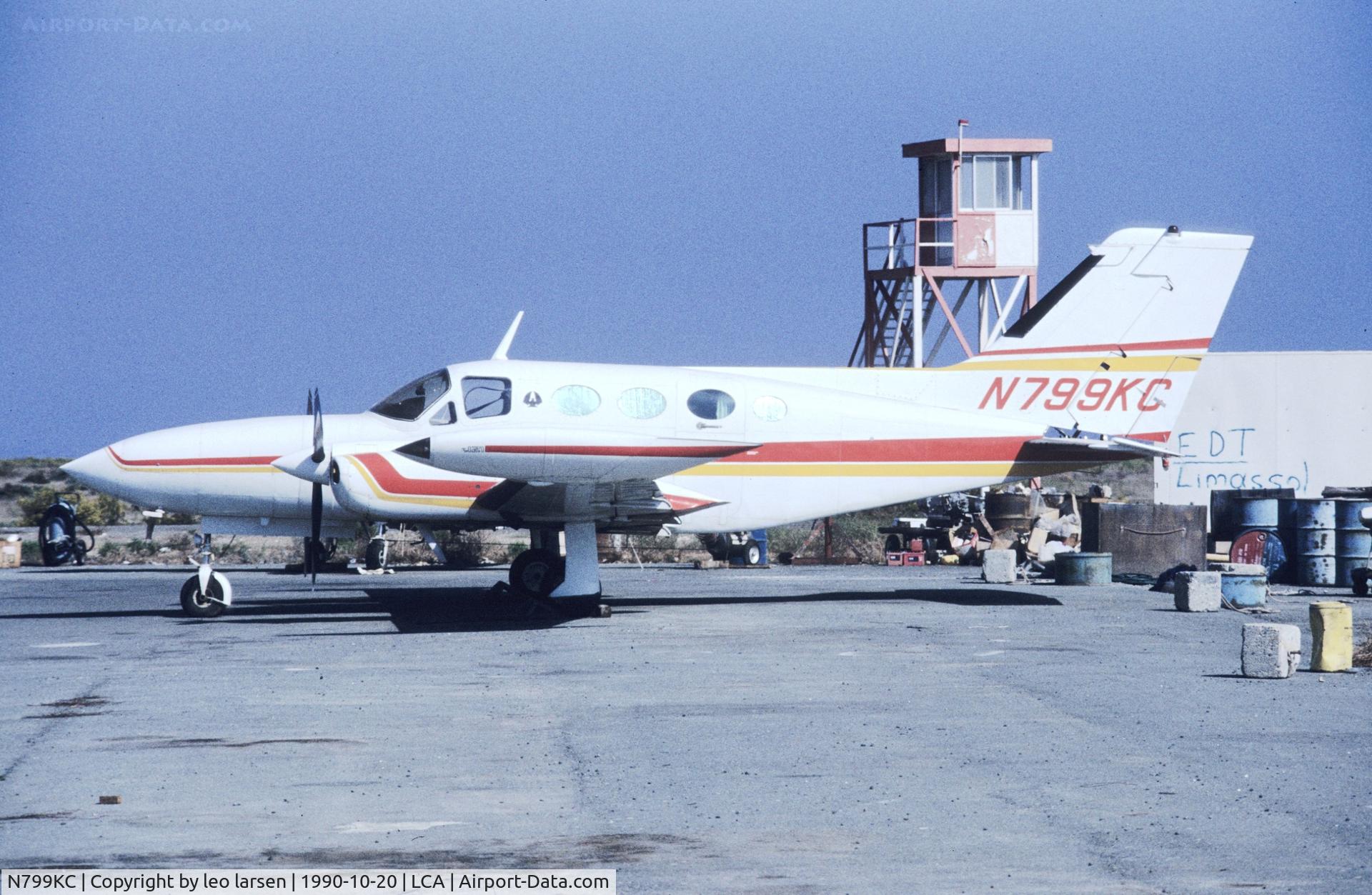 N799KC, 1973 Cessna 421B Golden Eagle C/N 421B0366, Larnaca 20.10.1990