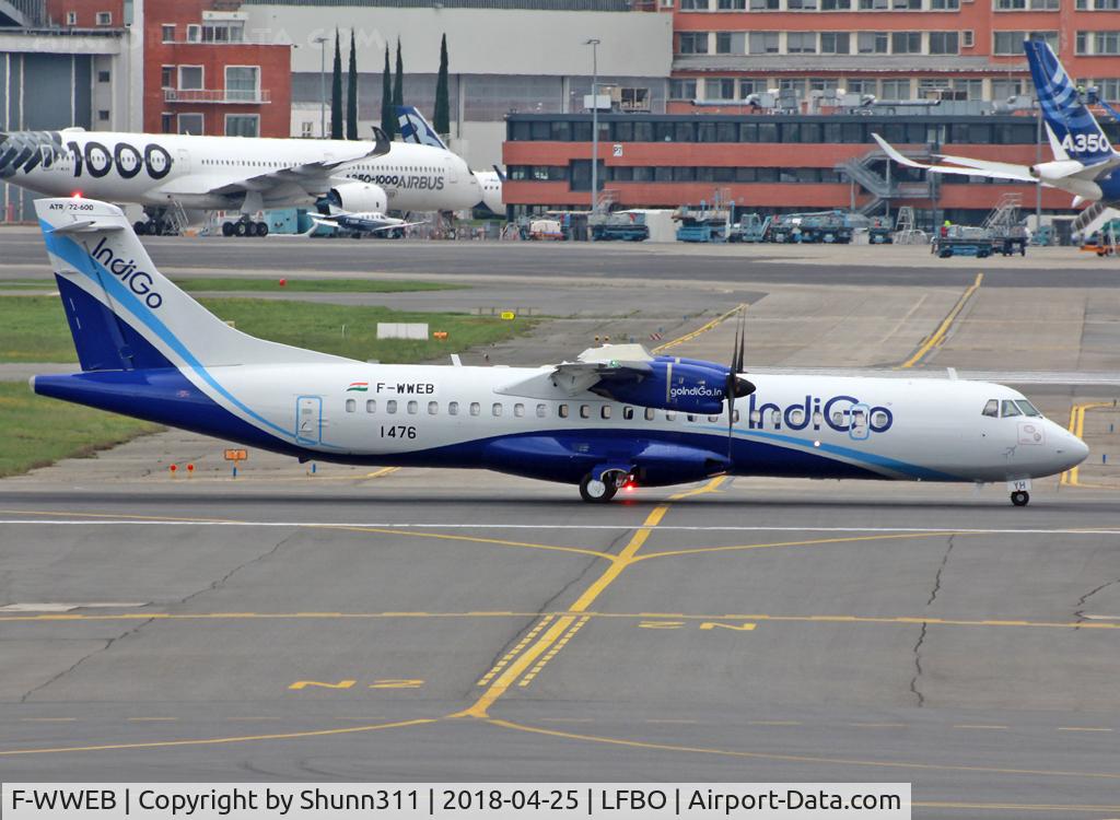 F-WWEB, 2018 ATR 72-600 (72-212A) C/N 1476, C/n 1476 - To be VT-IYH