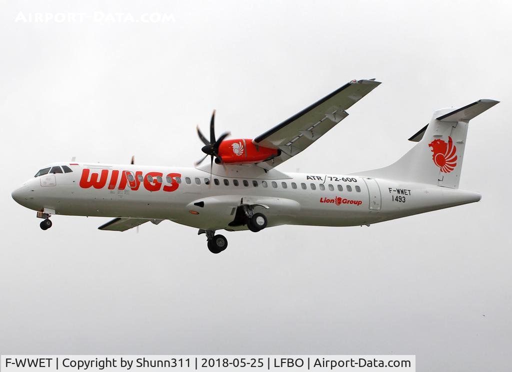 F-WWET, 2018 ATR 72-600 (72-212A) C/N 1493, C/n 1493 - To be PK-WJL