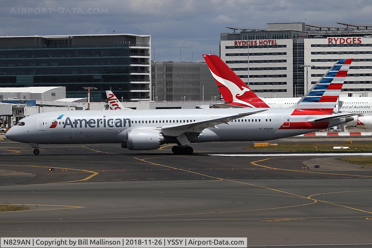 N829AN, 2017 Boeing 787-9 Dreamliner Dreamliner C/N 40651, on 16R