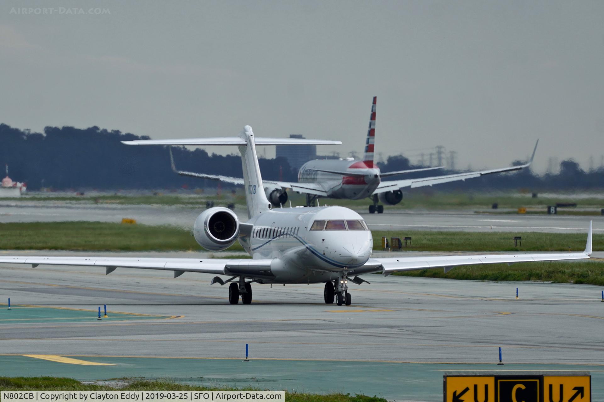 N802CB, 1999 Bombardier BD-700-1A10 Global Express C/N 9041, SFO 2019.