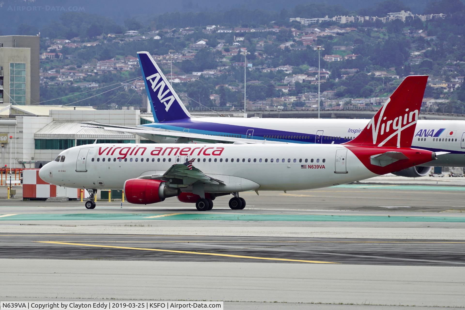 N639VA, 2007 Airbus A320-214 C/N 3016, SFO 2019.