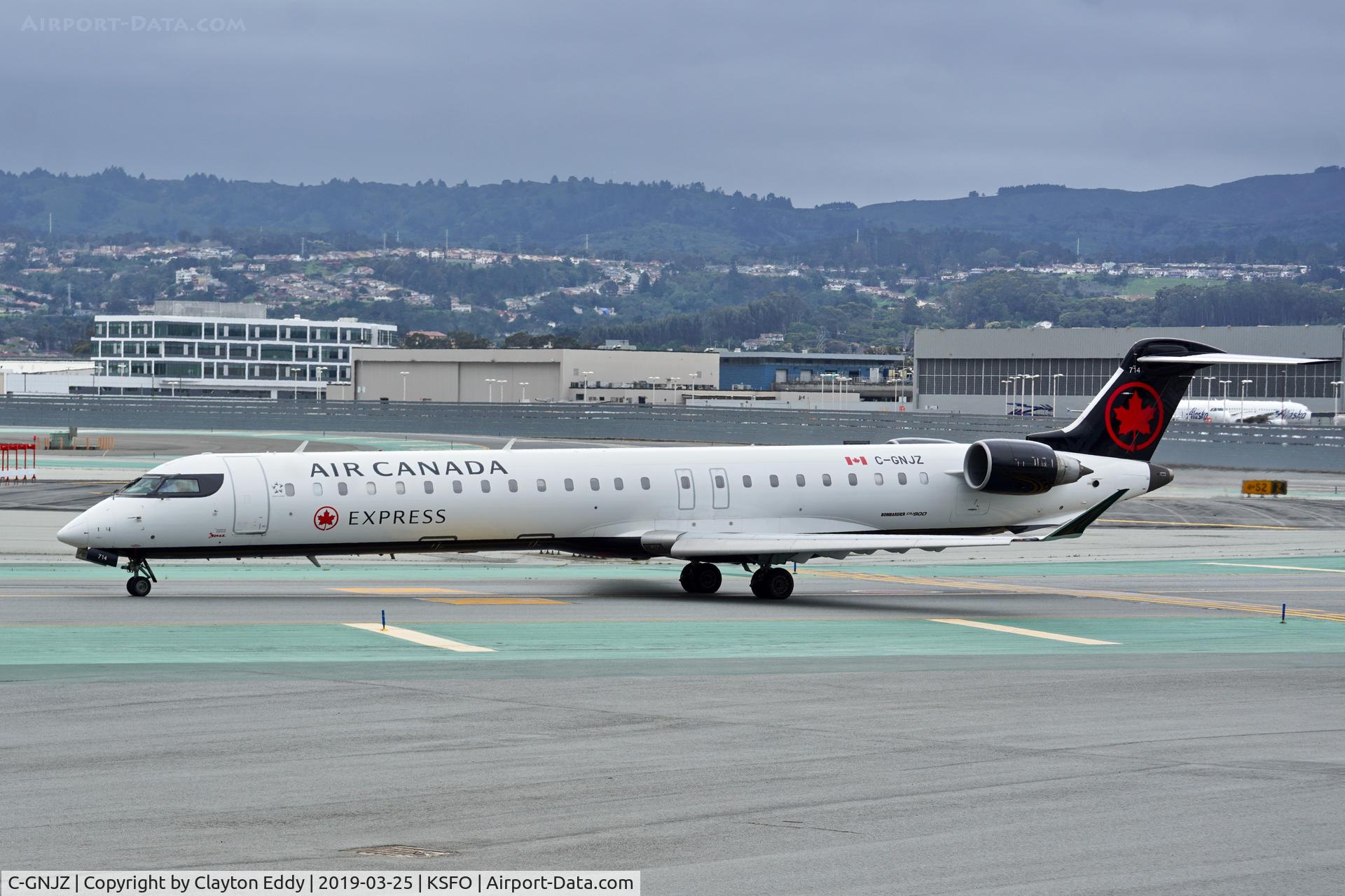 C-GNJZ, 2005 Canadair CRJ-705ER (CL-600-2D15) Regional Jet C/N 15052, SFO 2019.