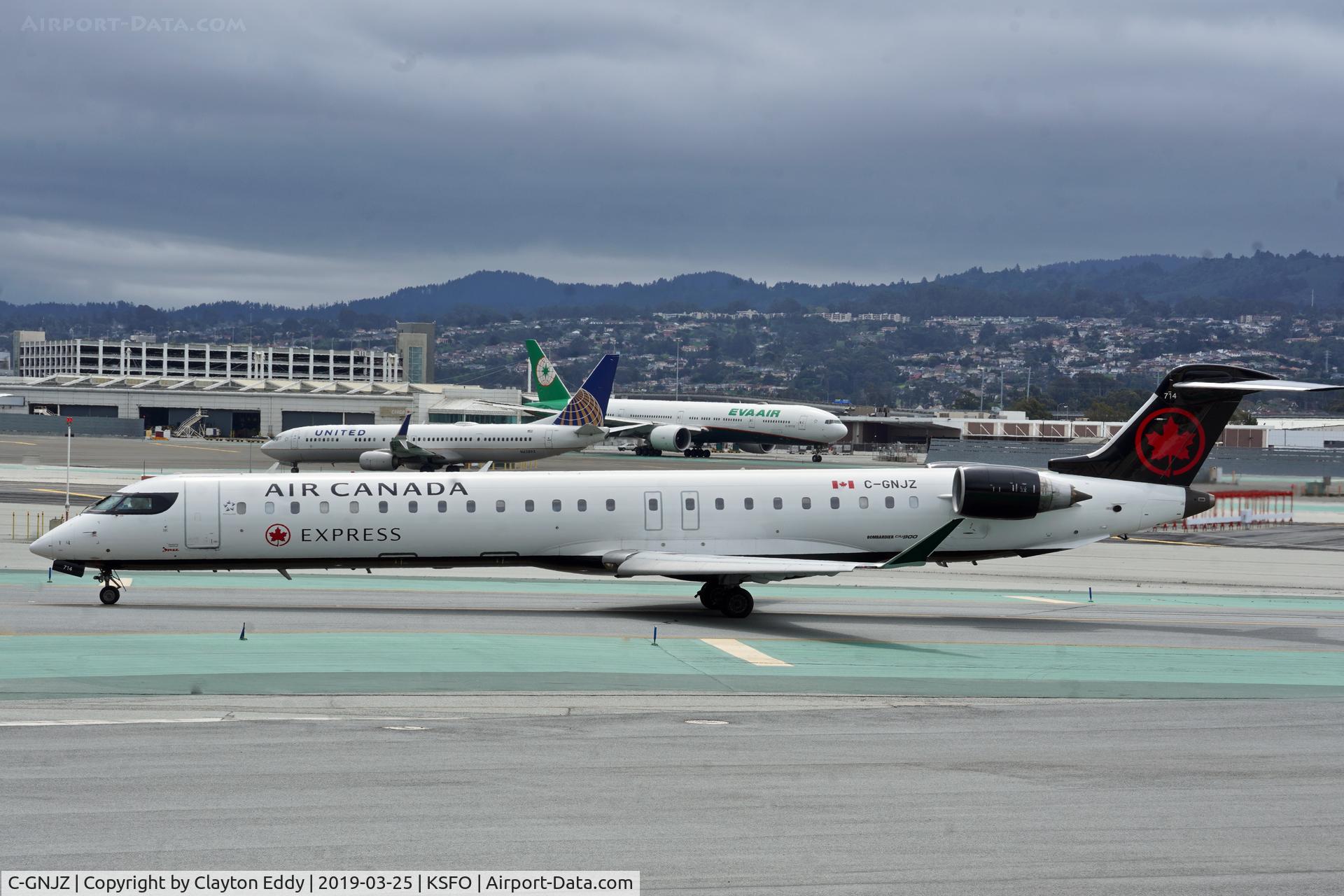 C-GNJZ, 2005 Canadair CRJ-705ER (CL-600-2D15) Regional Jet C/N 15052, SFO 2019.