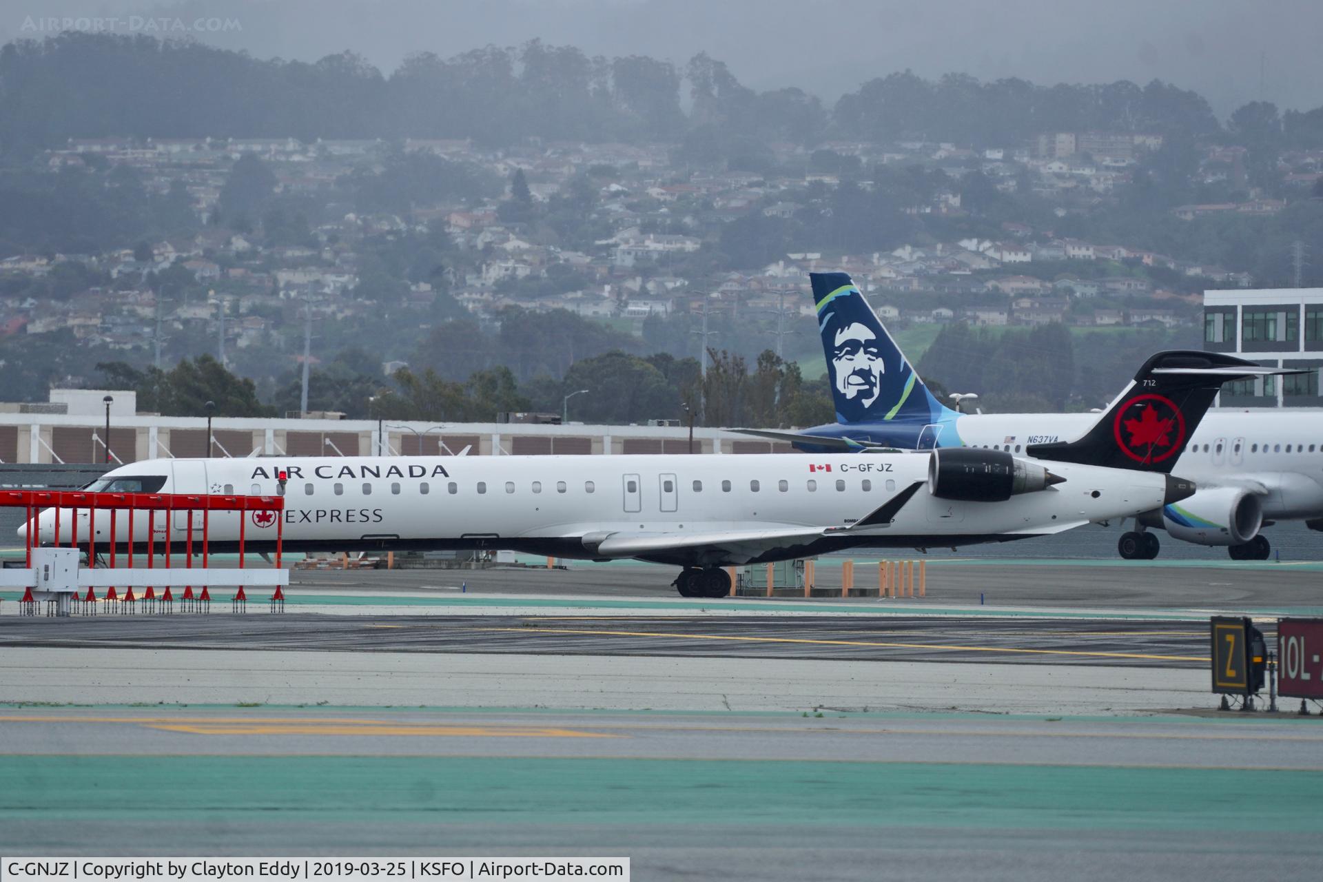C-GNJZ, 2005 Canadair CRJ-705ER (CL-600-2D15) Regional Jet C/N 15052, SFO 2019.