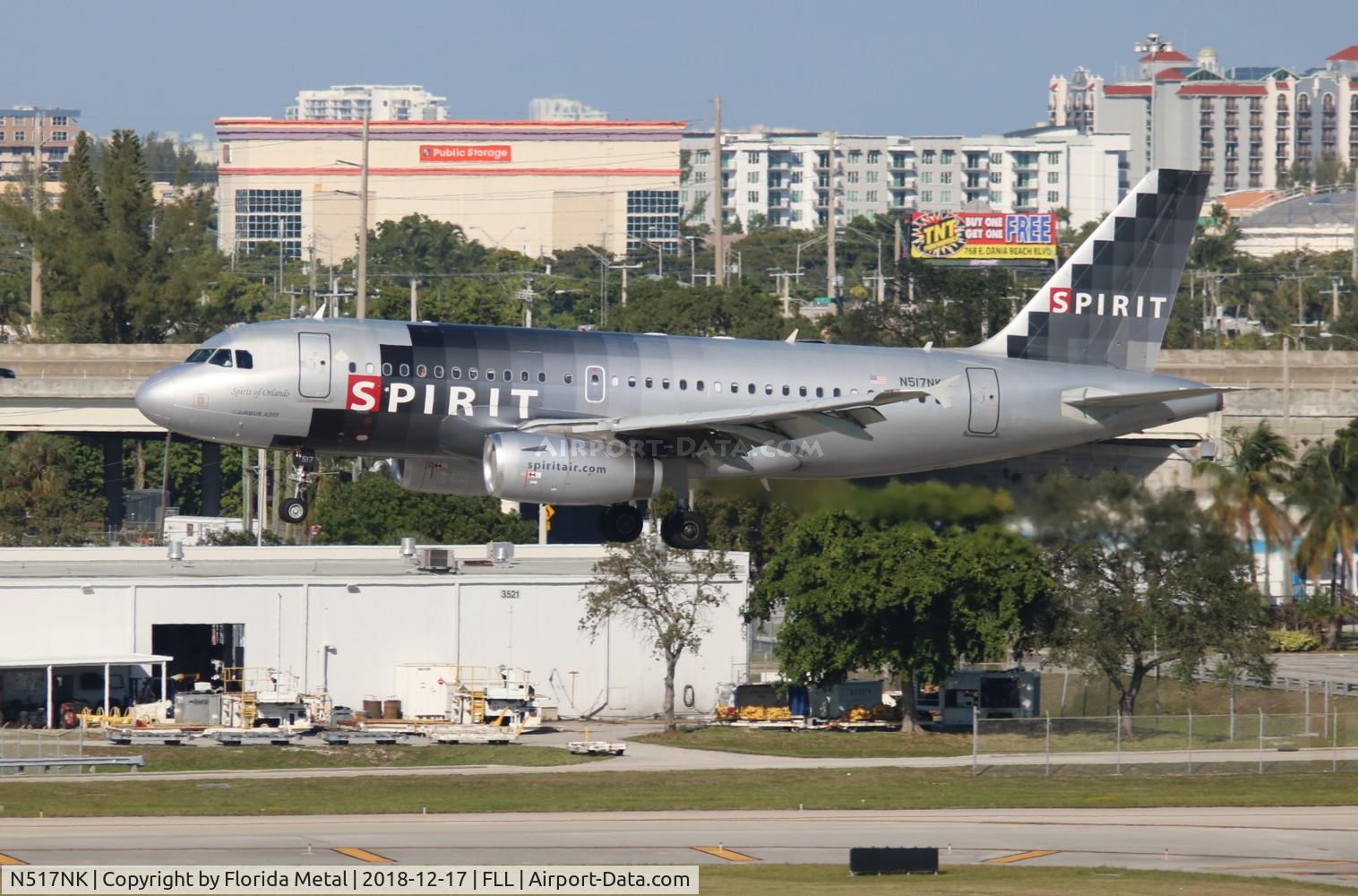 N517NK, 2006 Airbus A319-132 C/N 2711, Spirit