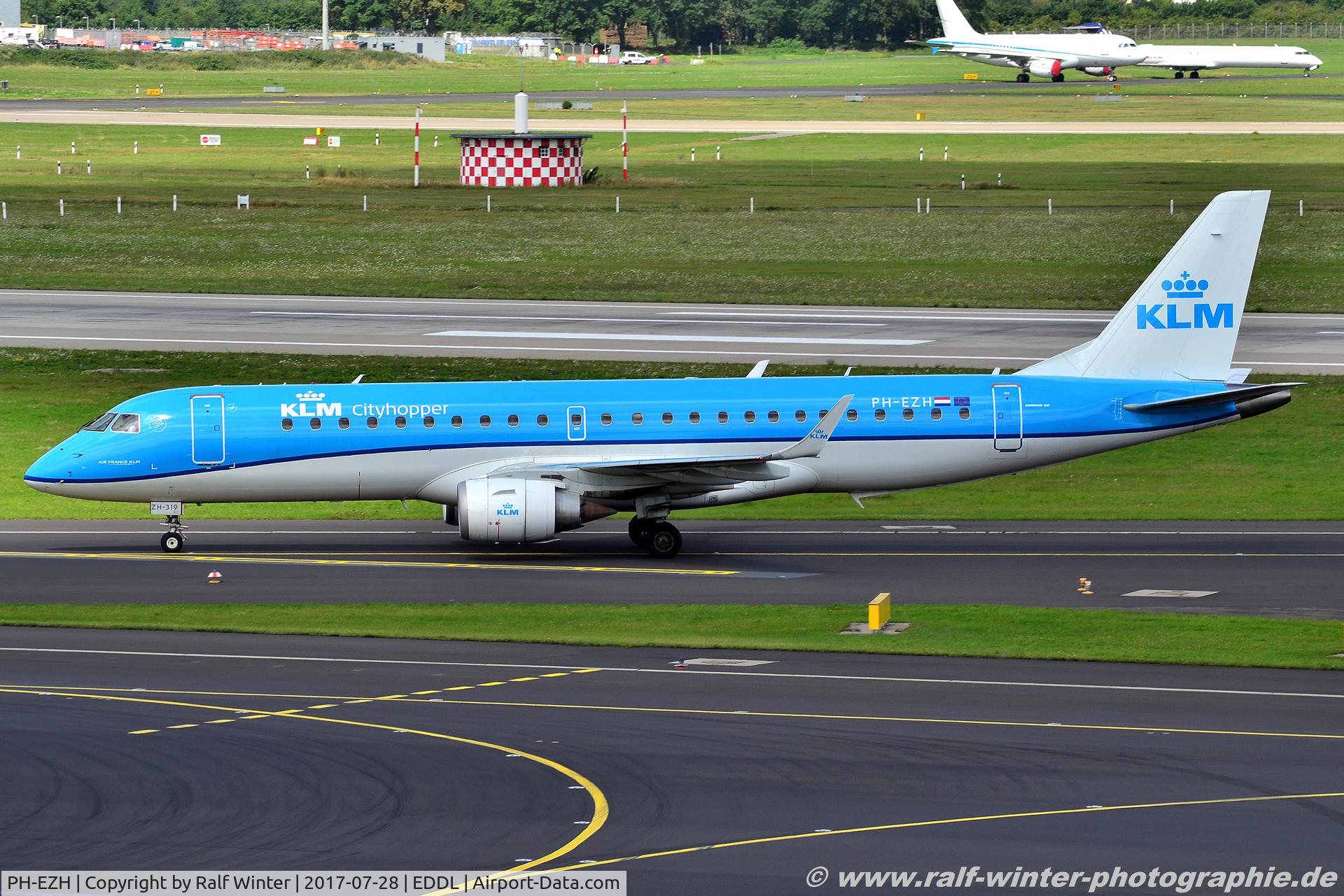 PH-EZH, 2009 Embraer 190LR (ERJ-190-100LR) C/N 19000319, Embraer ERJ-190STD 190-100 - WA KLC KLM Cityhopper - 19000319 - PH-EZH - 28.07.2017 - DUS