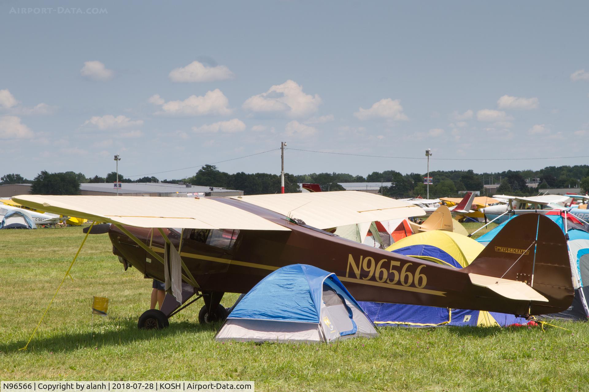 N96566, 1946 Taylorcraft BC12-D C/N 8866, At AirVenture 2018