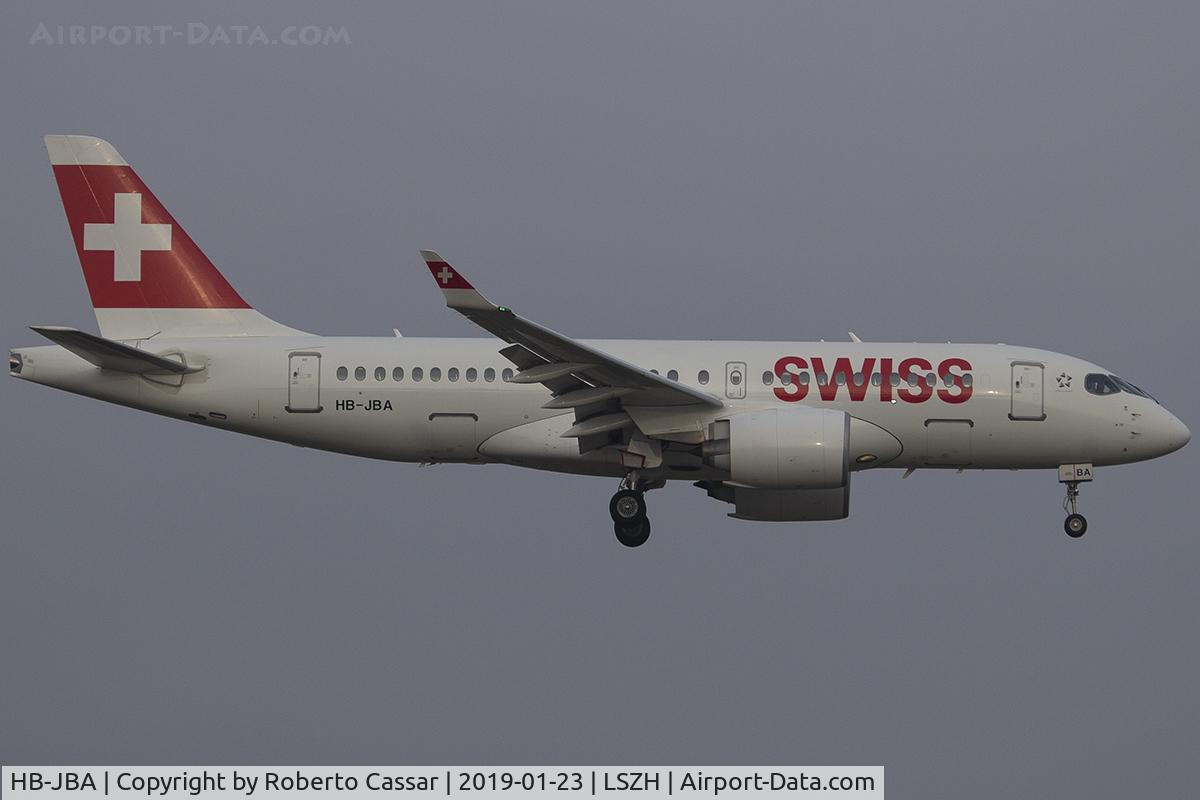 HB-JBA, 2016 Bombardier CSeries CS100 (BD-500-1A10) C/N 50010, Zurich - Kloten