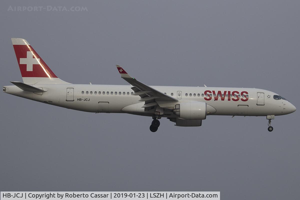 HB-JCJ, 2018 Bombardier CSeries CS300 (BD-500-1A11) C/N 55025, Zurich - Kloten