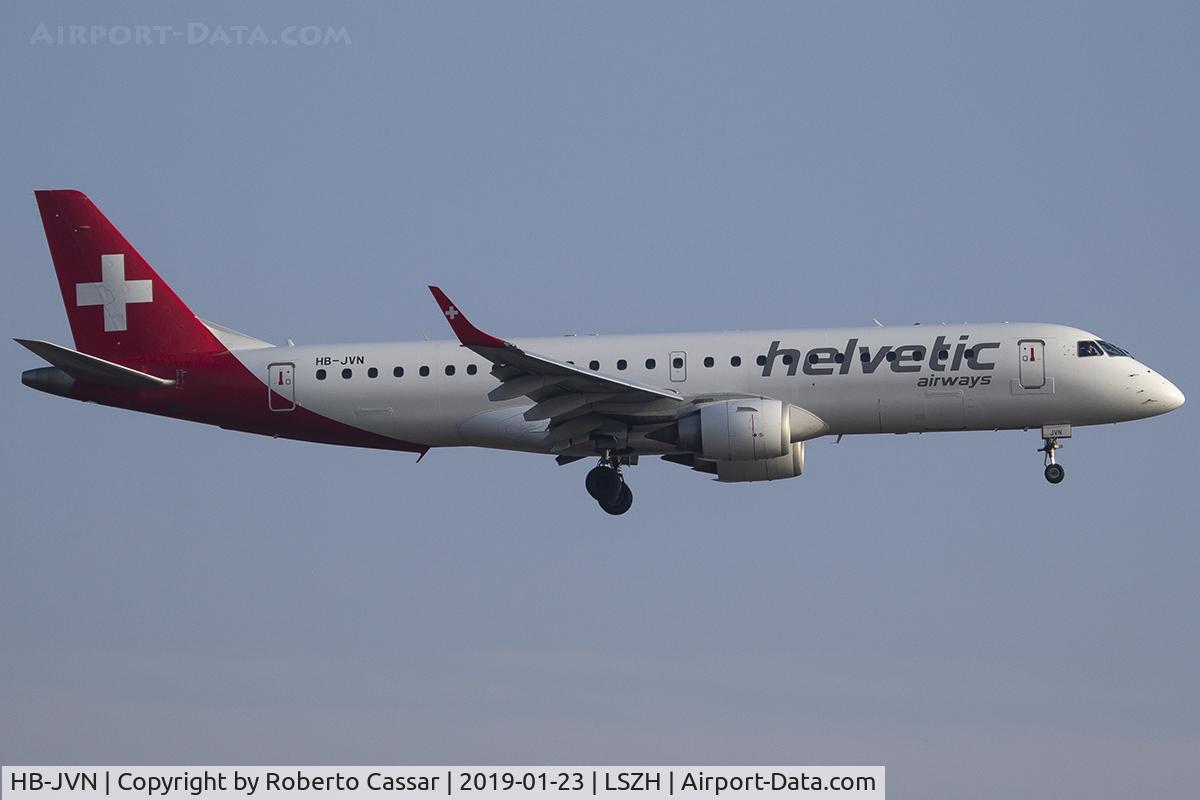 HB-JVN, 2009 Embraer 190LR (ERJ-190-100LR) C/N 19000285, Zurich - Kloten